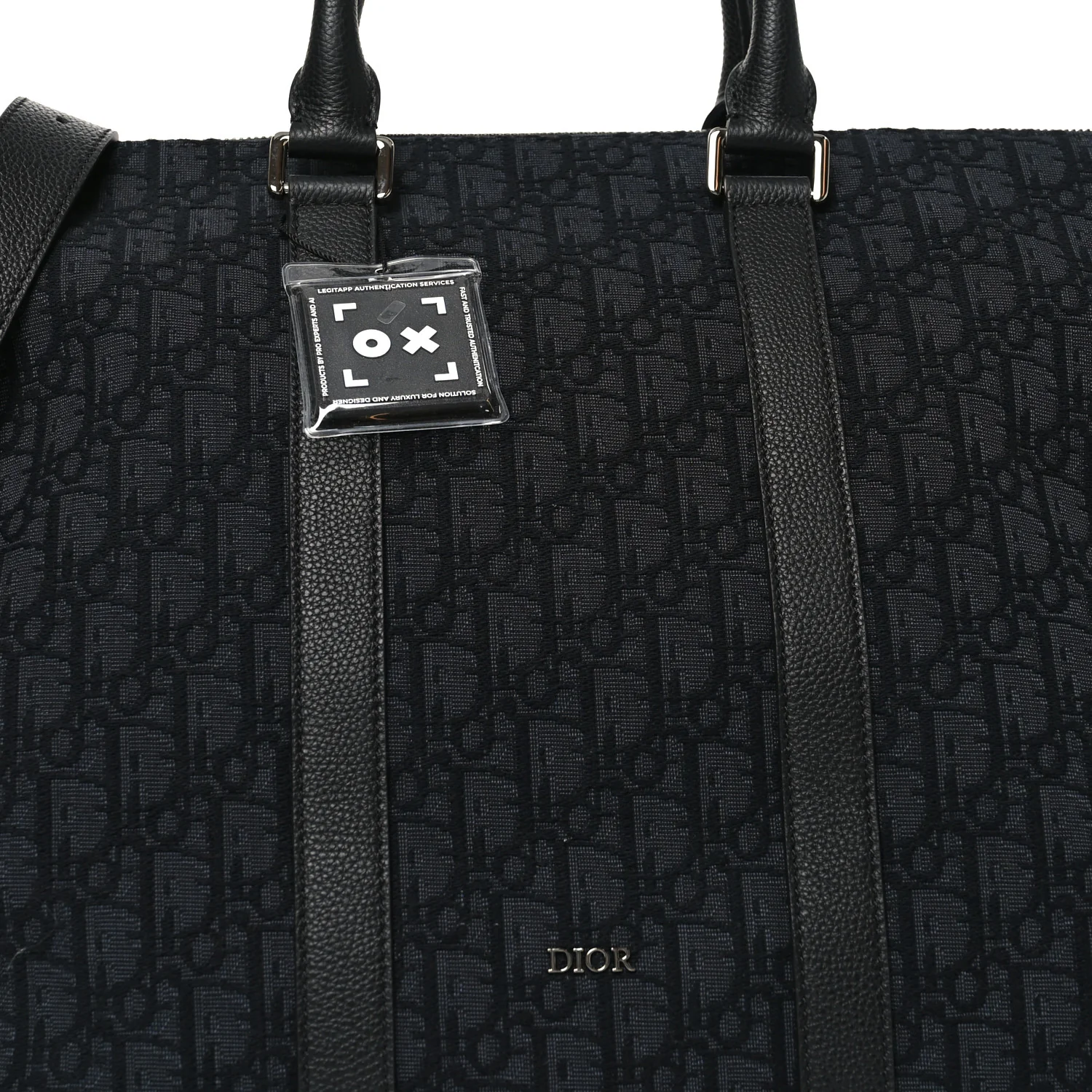 Maxi Oblique Jacquard Weekender 40 Black - Image 8