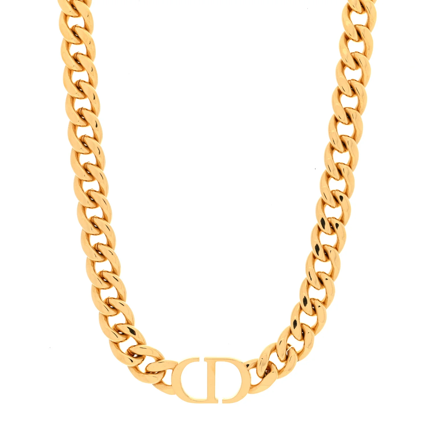 Metal CD Spikes Choker Necklace Gold