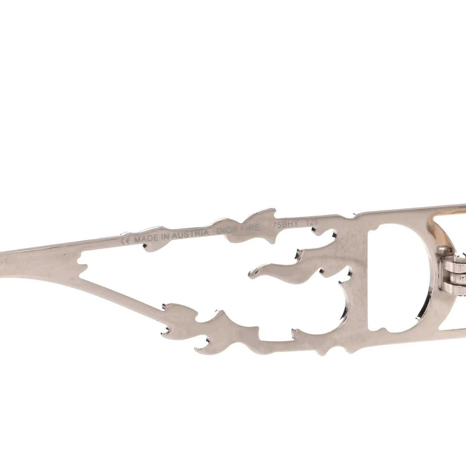 Metal Crystal DiorFire Sunglasses Silver - Image 6