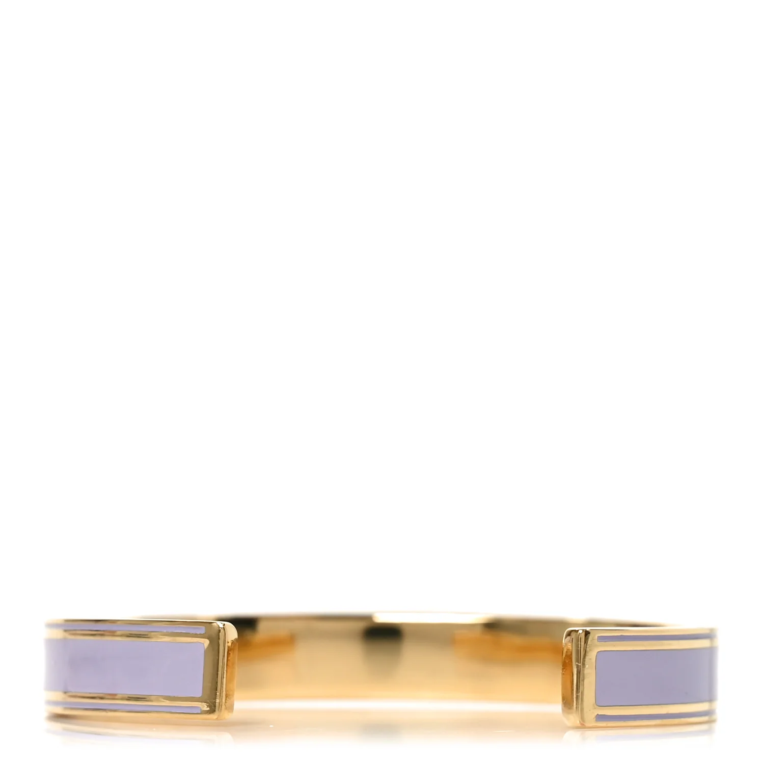 Metal Enamel Code Bangle Bracelet Lavender Gold - Image 3