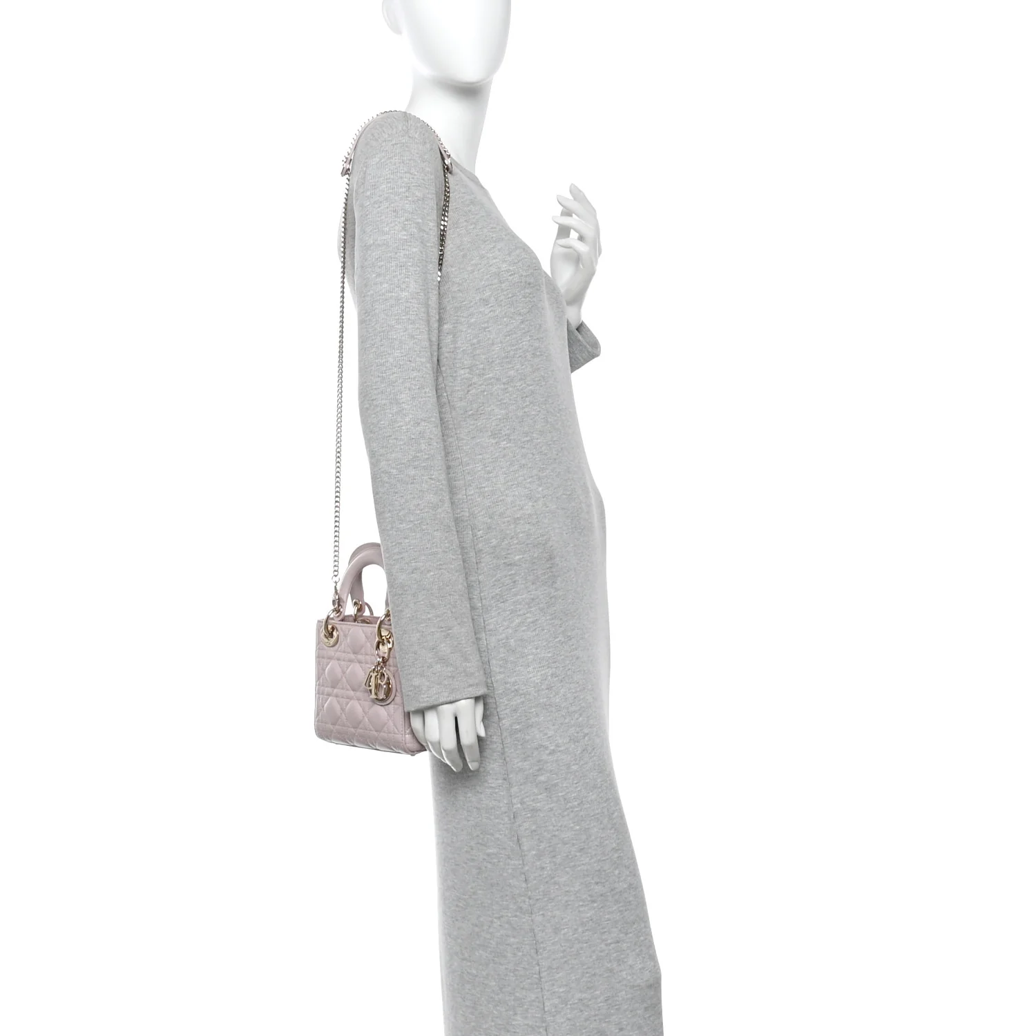 Metallic Lambskin Cannage Mini Lady Dior Lotus - Image 2