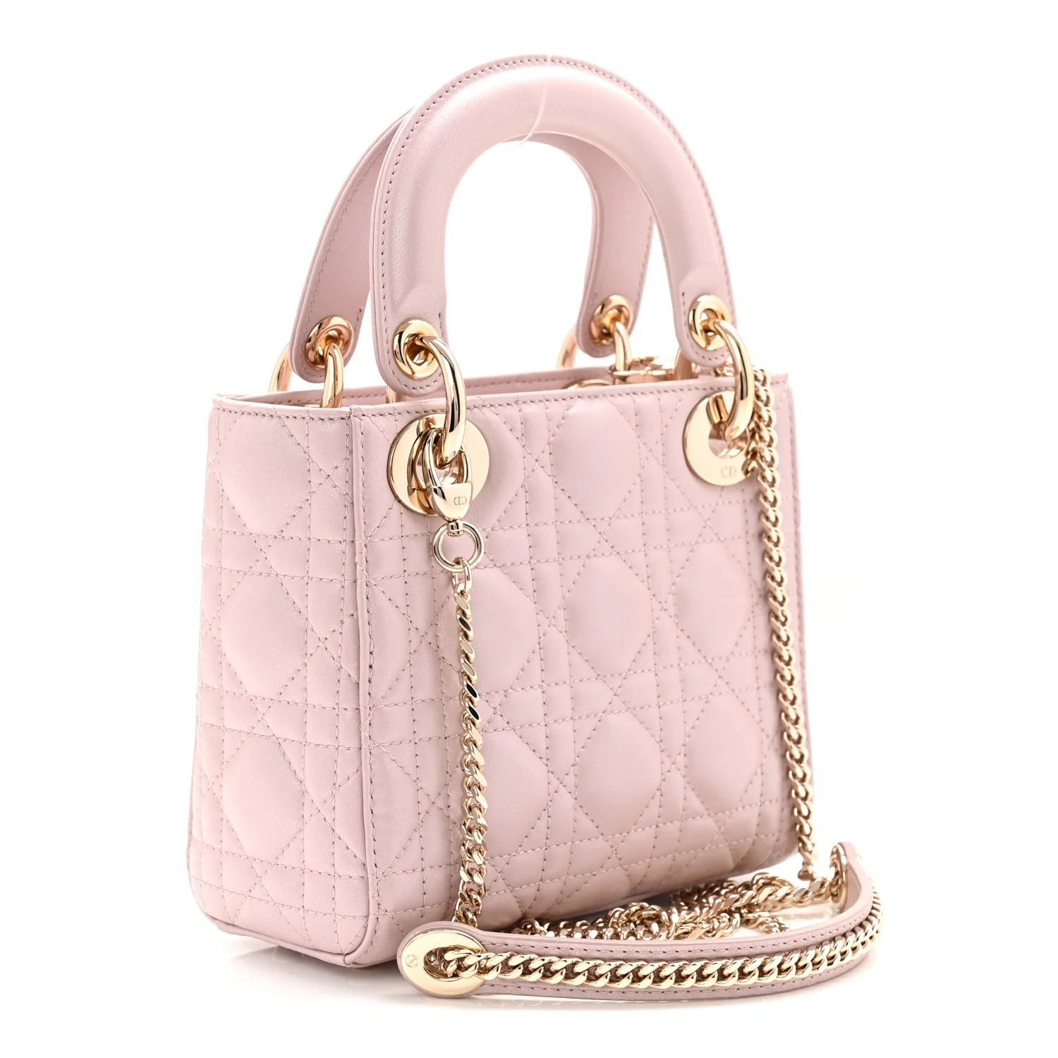 Metallic Lambskin Cannage Mini Lady Dior Lotus - Image 3
