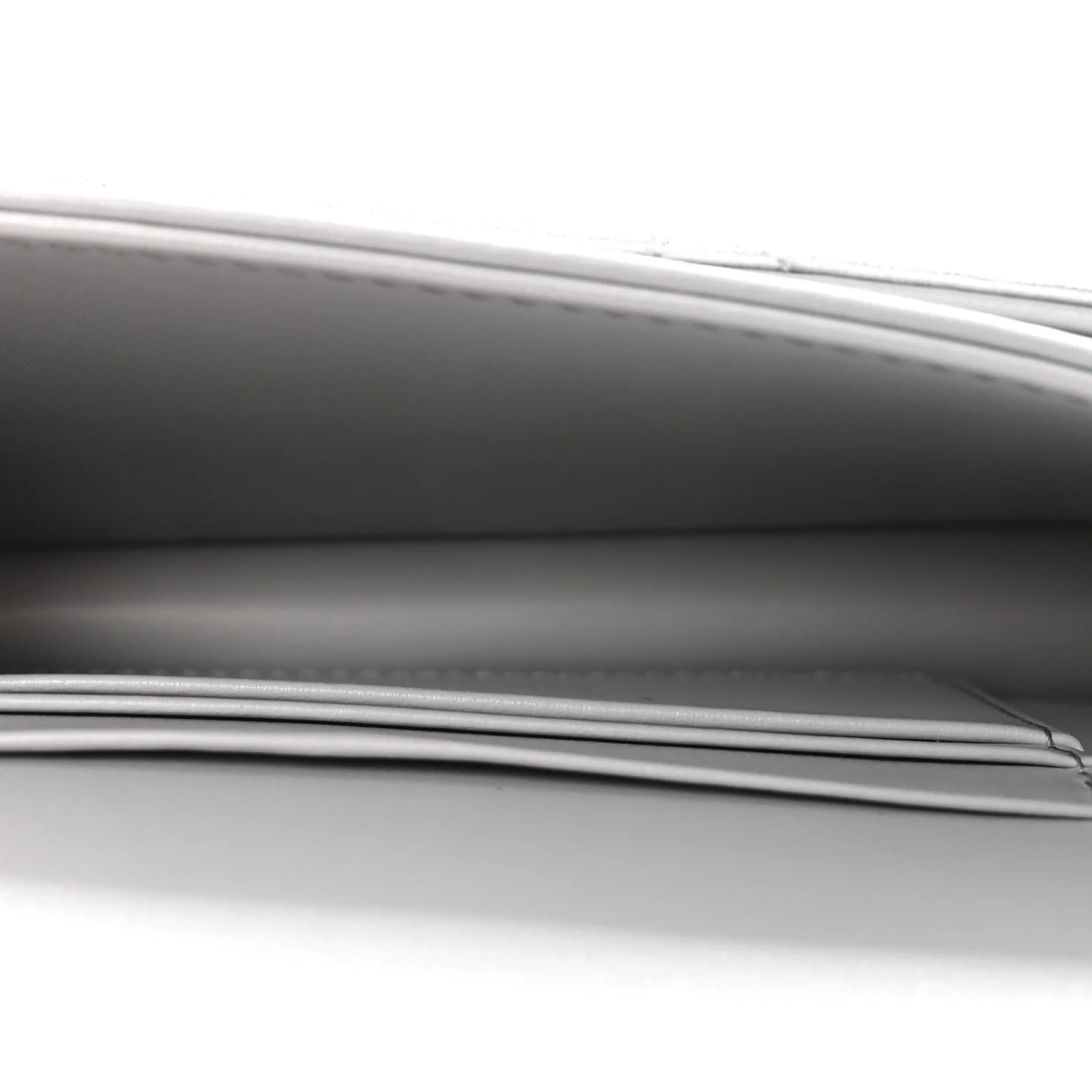 Metallic Lambskin Cannage Mini My Dior Top Handle Clutch Silver - Image 5