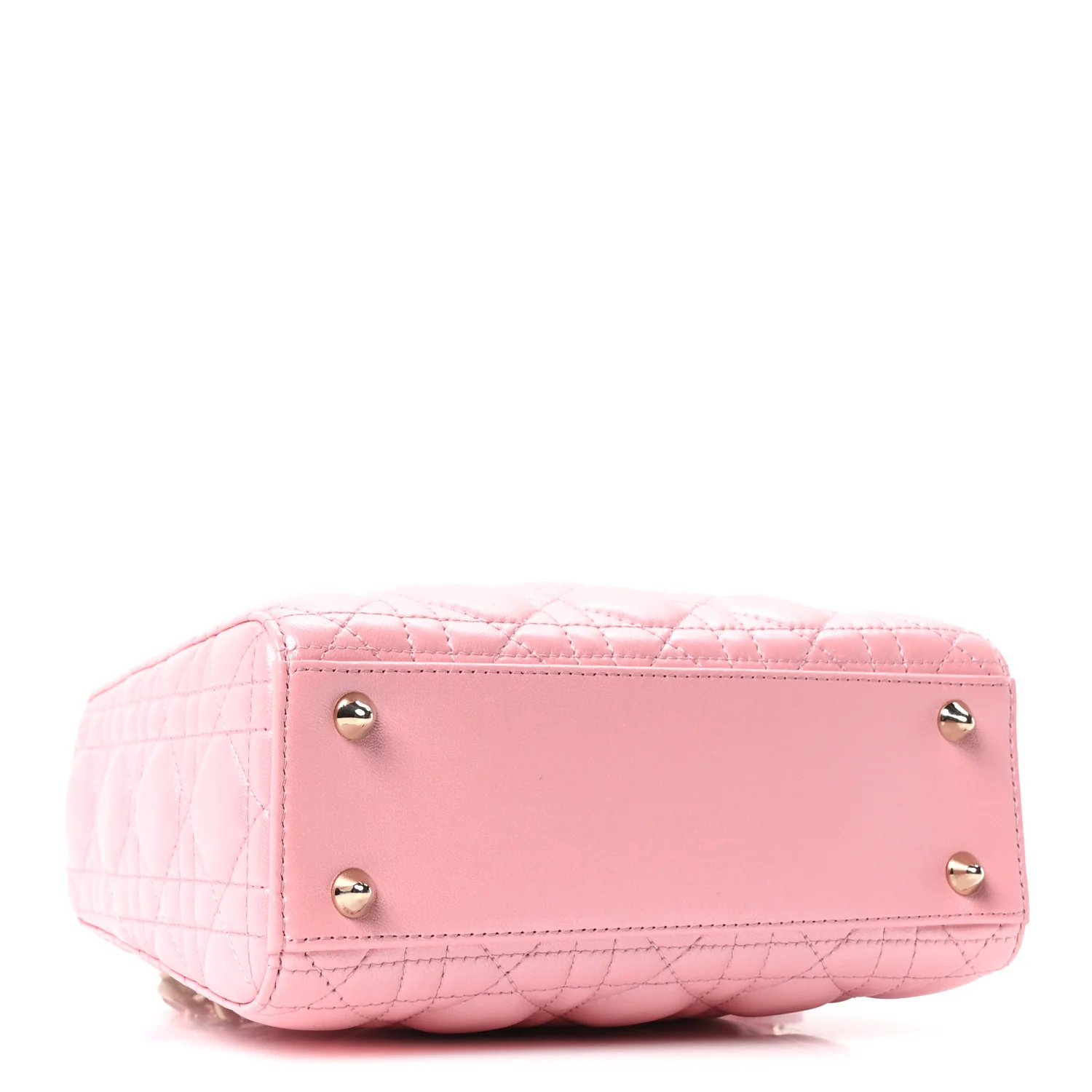 Metallic Lambskin Cannage Small Lady Dior Melacoton - Image 4
