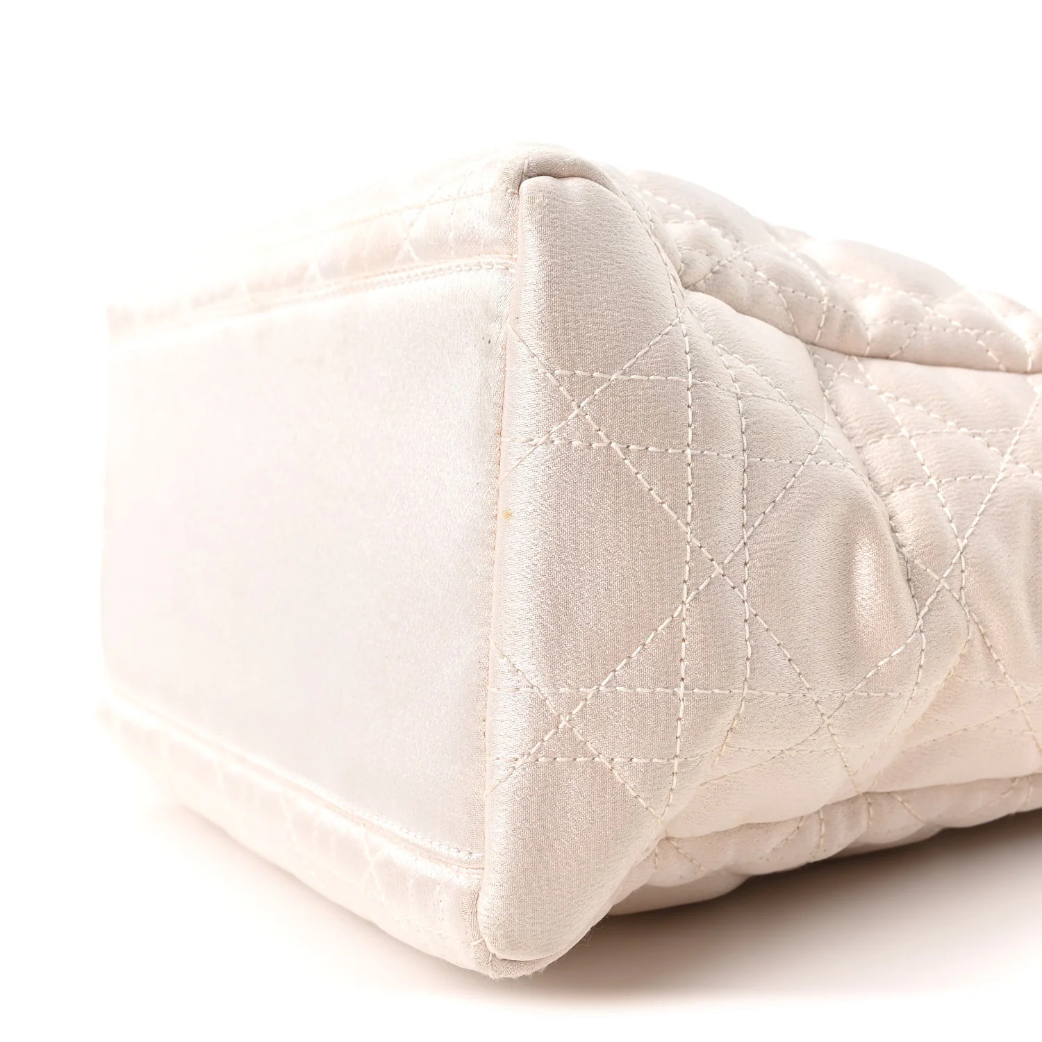 Metallic Nylon Cannage Medium Lady Dior White - Image 9