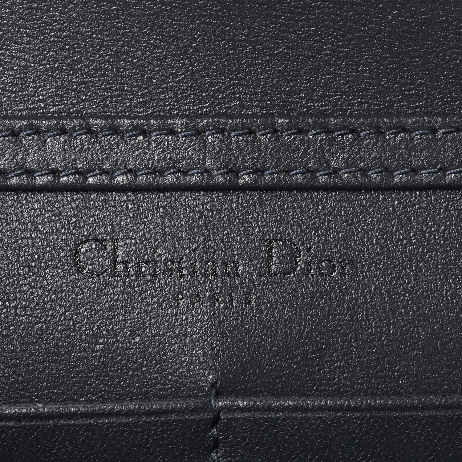Metallic Patent Micro-Cannage Diorama Wallet on Chain Pouch Onyx Black - Image 6