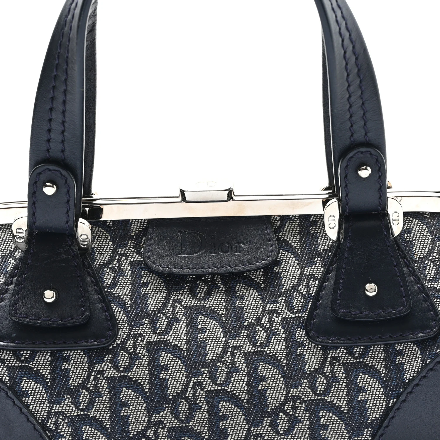 Monogram Frame Satchel Blue - Image 8