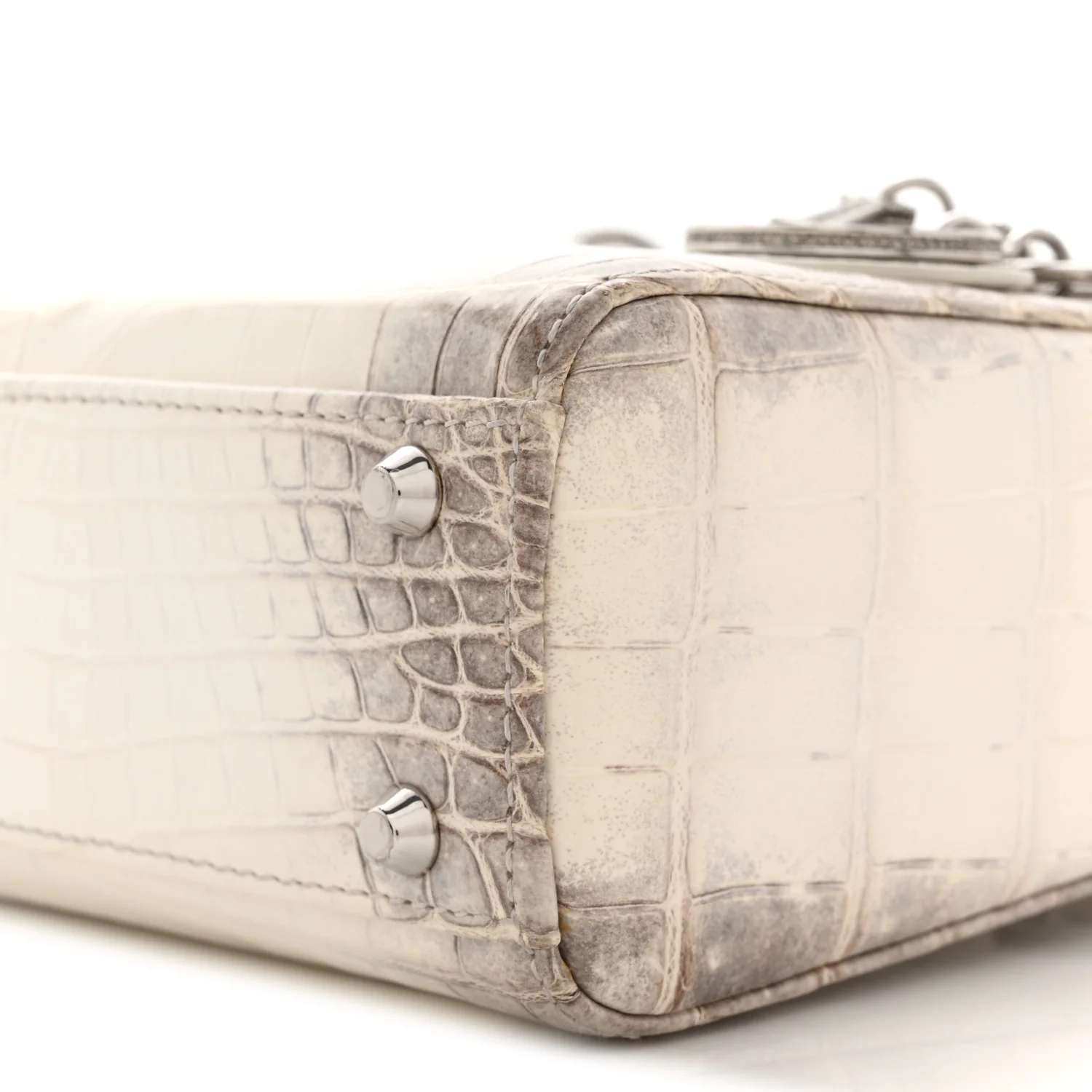 Niloticus Crocodile Himalaya Crystal Mini Lady Dior White - Image 10