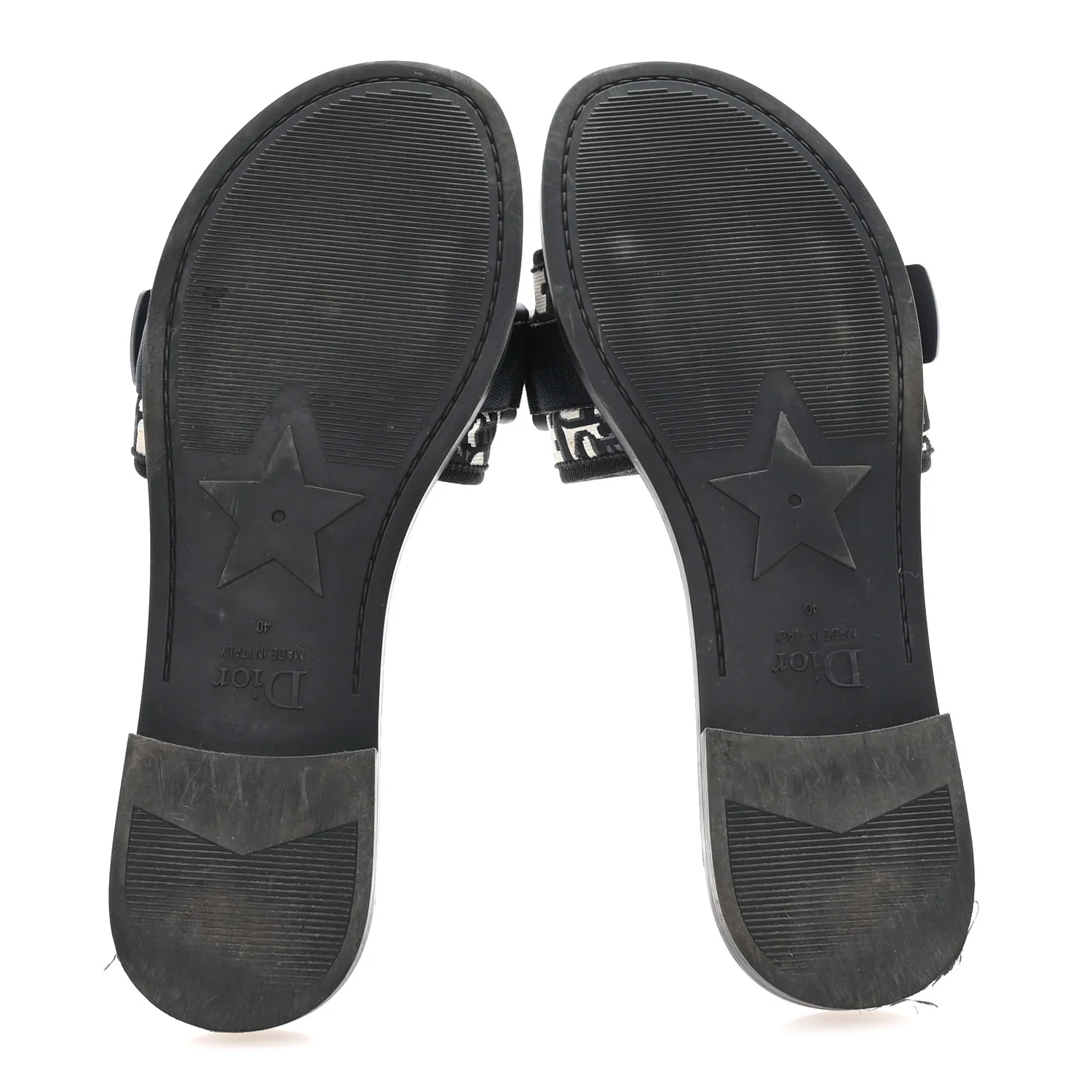 Nylon Oblique Dio(r)evolution Slide Sandals 40 Deep Blue - Image 6