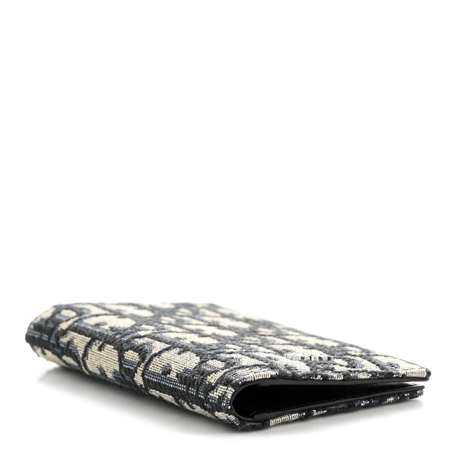 Oblique Bi-Fold Card Holder Blue - Image 4