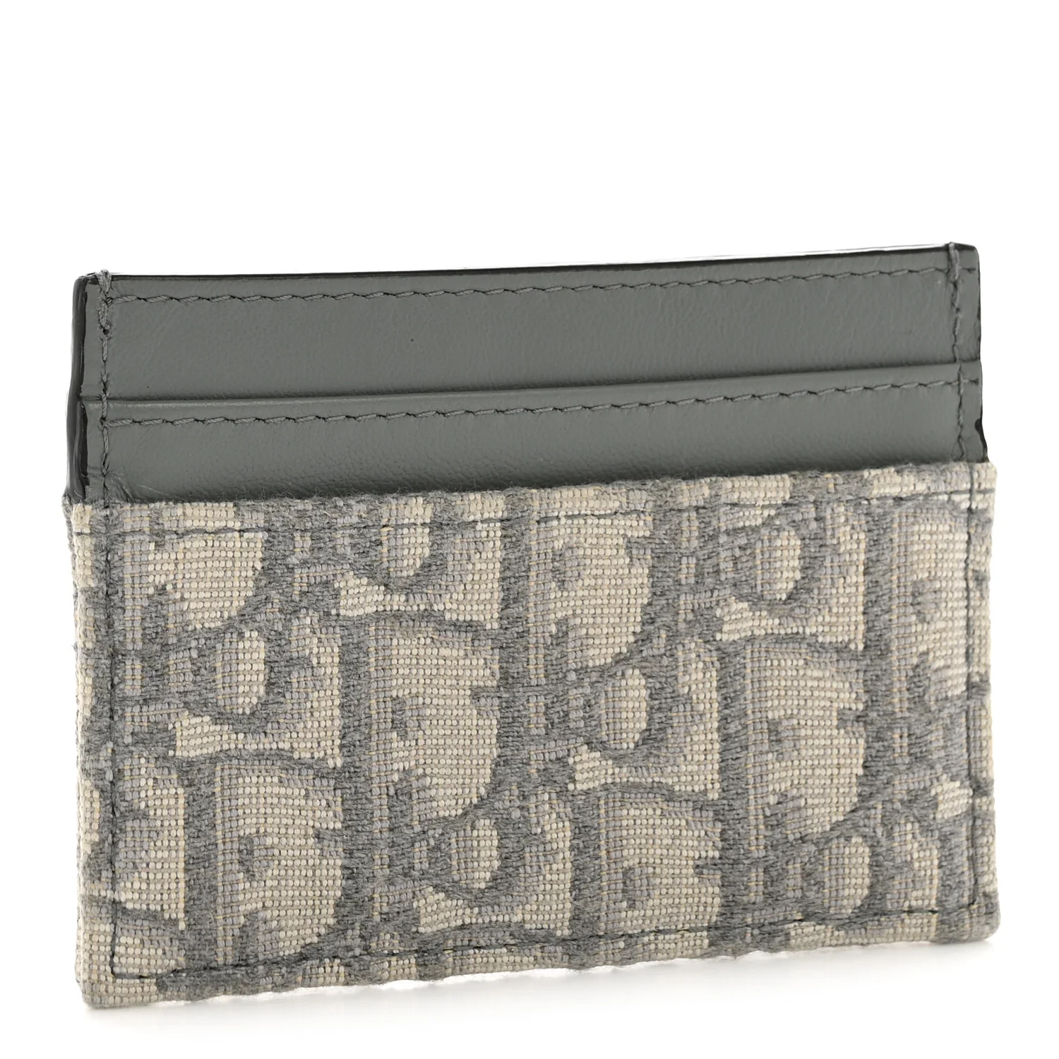 Oblique Calfskin 30 Montaigne Freesia Card Holder Grey - Image 3