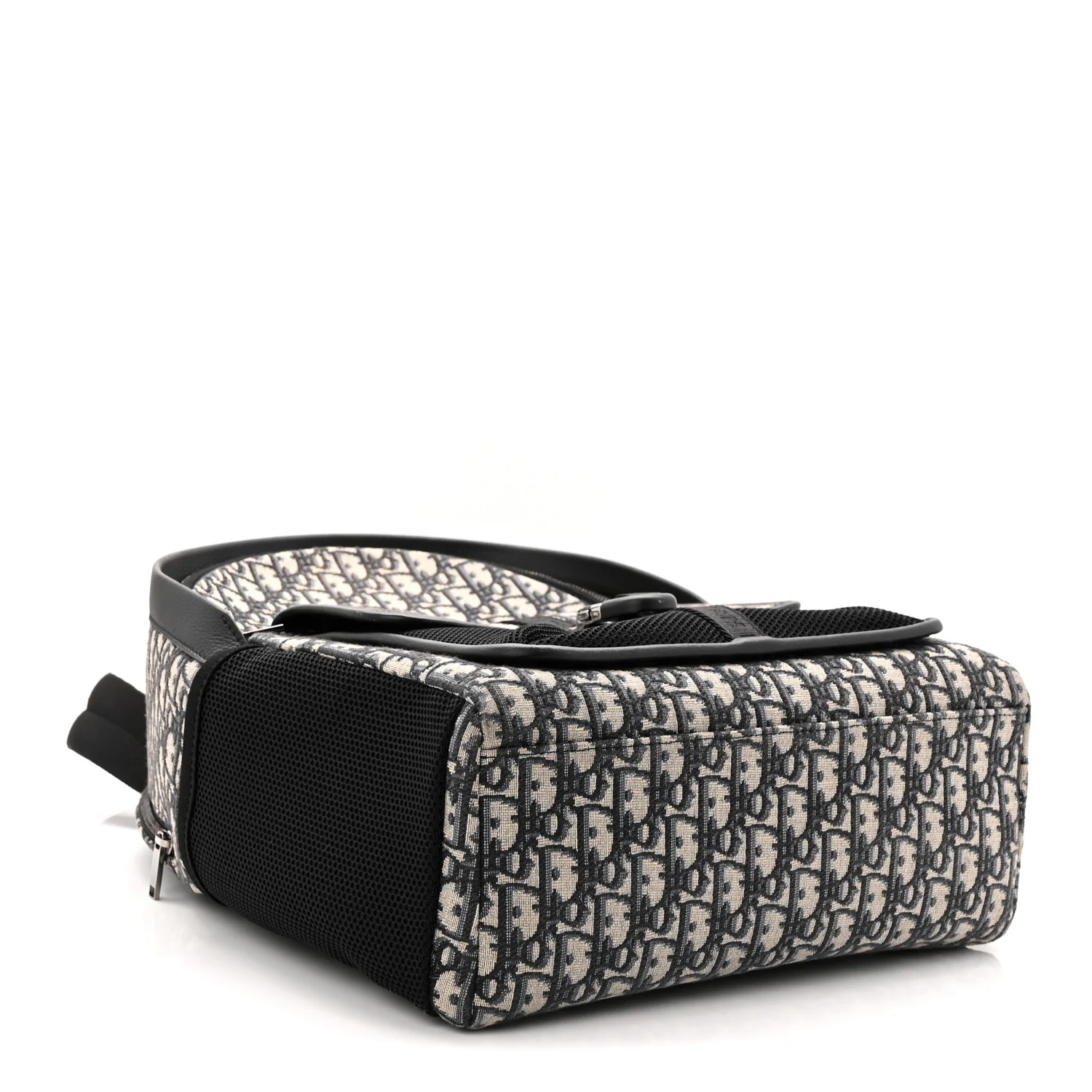 Oblique Calfskin 8 Backpack Beige Black - Image 4