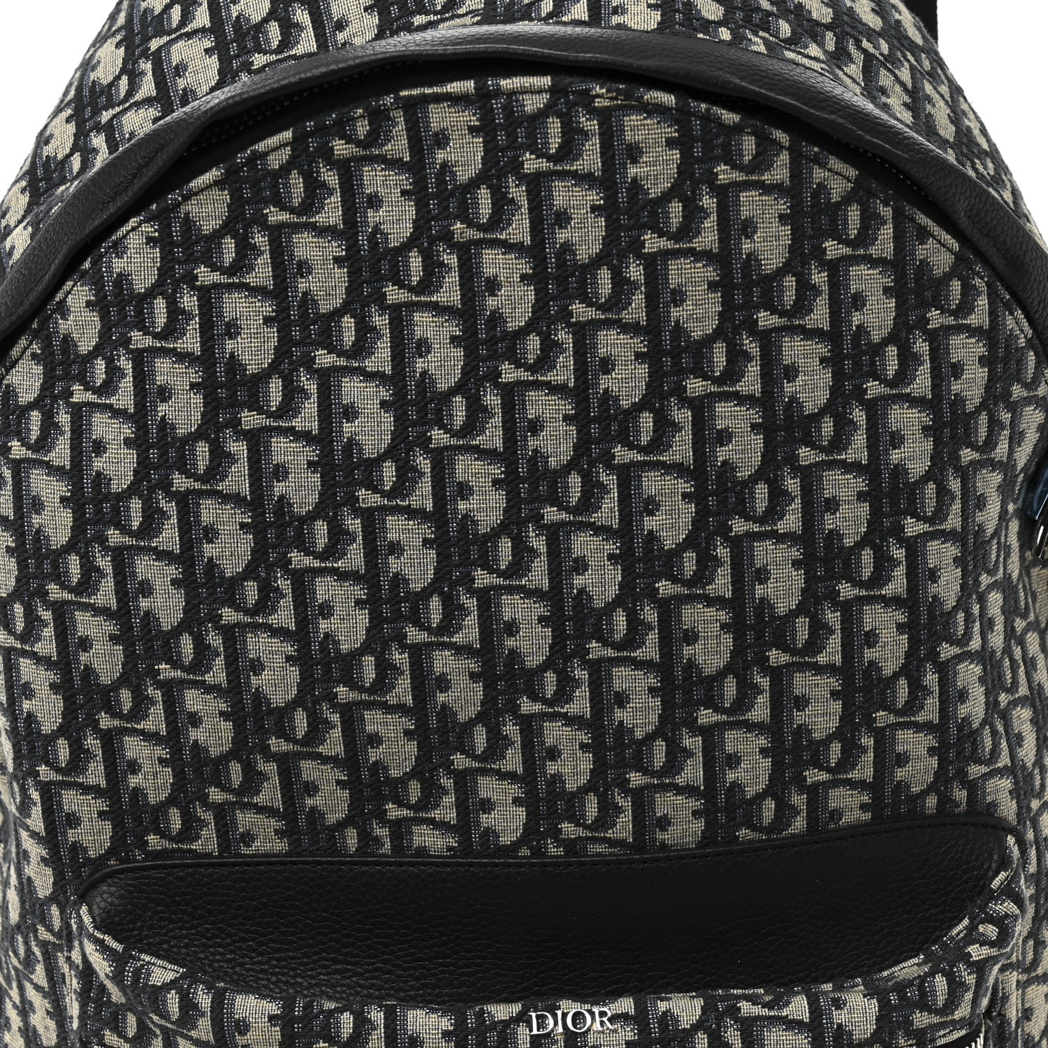 Oblique Calfskin Rider Backpack Beige Black - Image 8