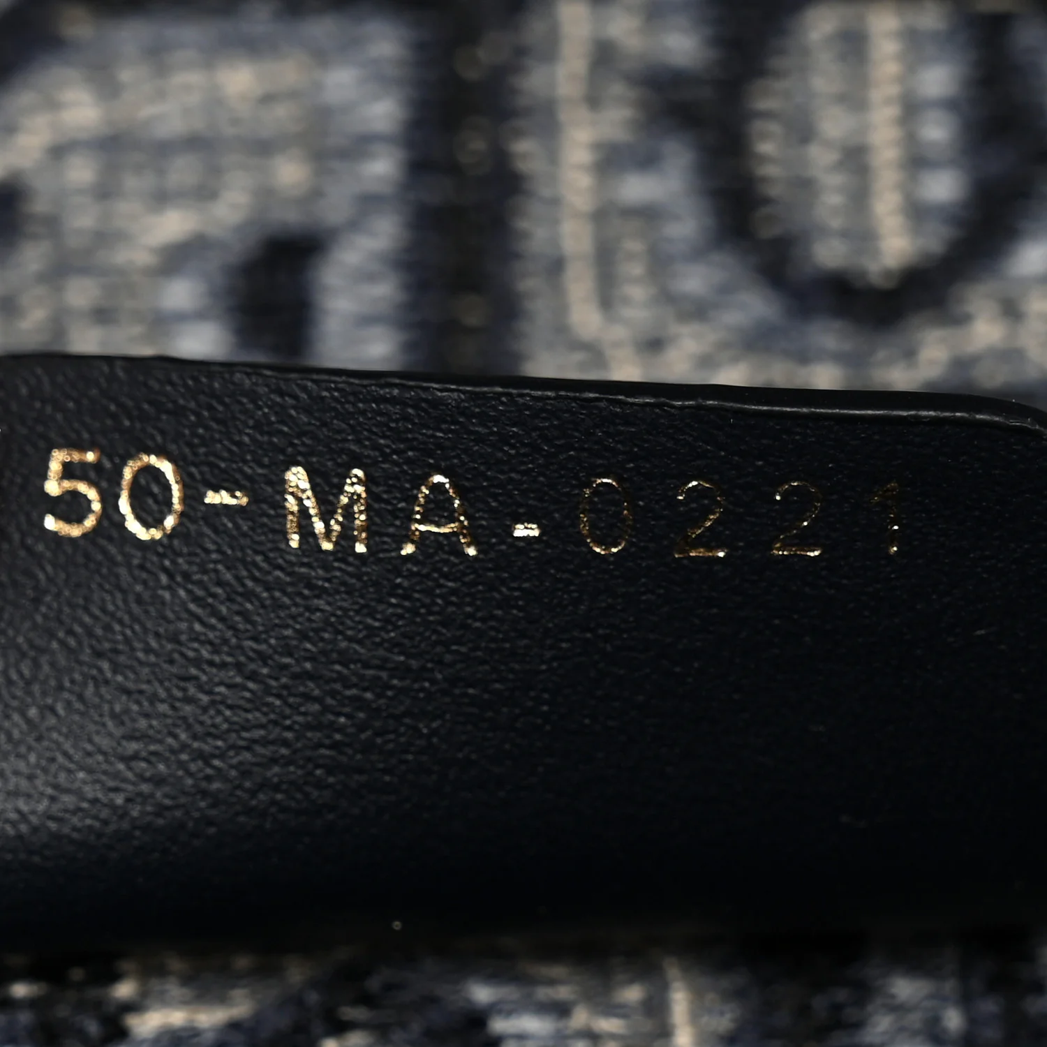 Oblique Embroidered Saddle Bag Blue - Image 7