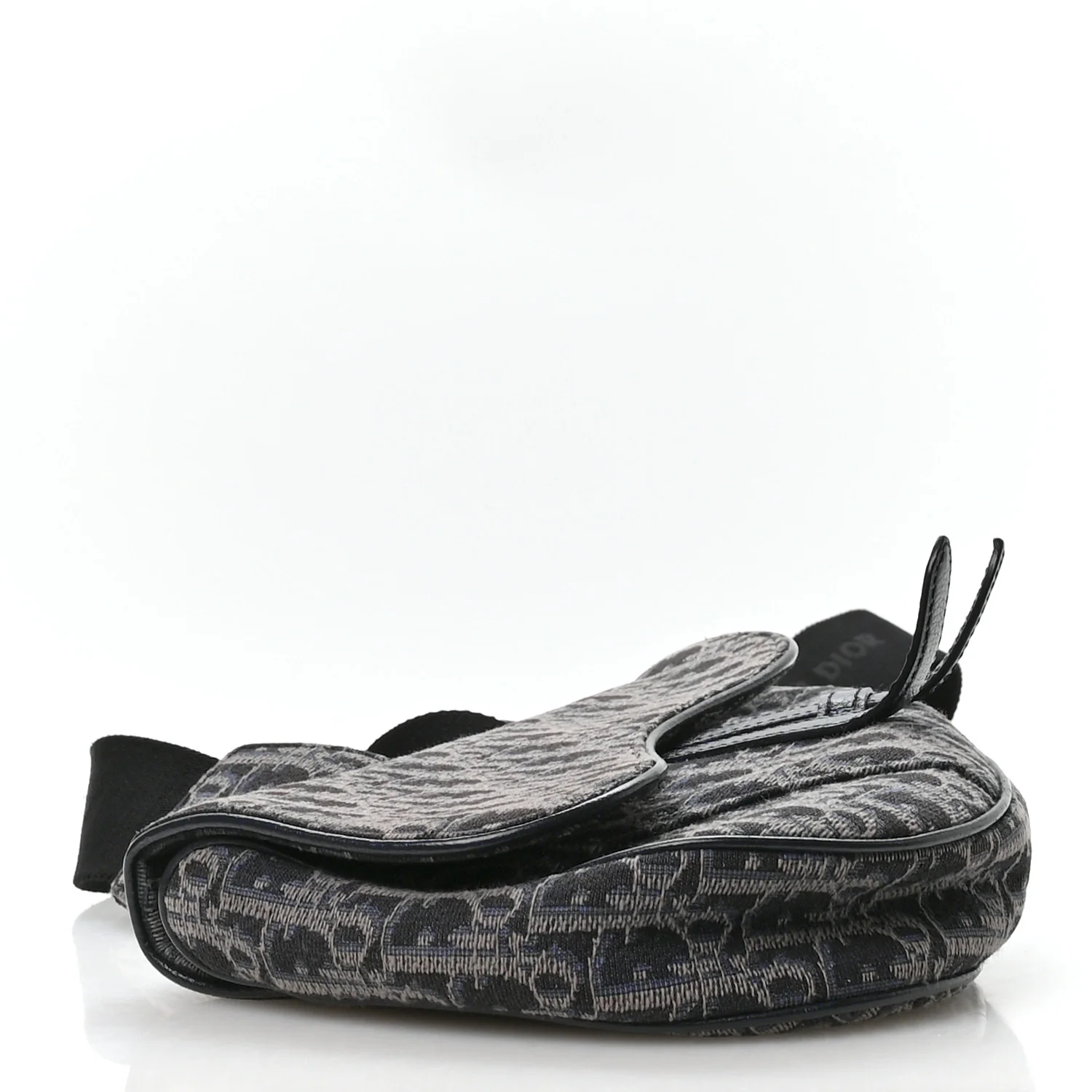Oblique Mens Saddle Bag Black Blue - Image 4