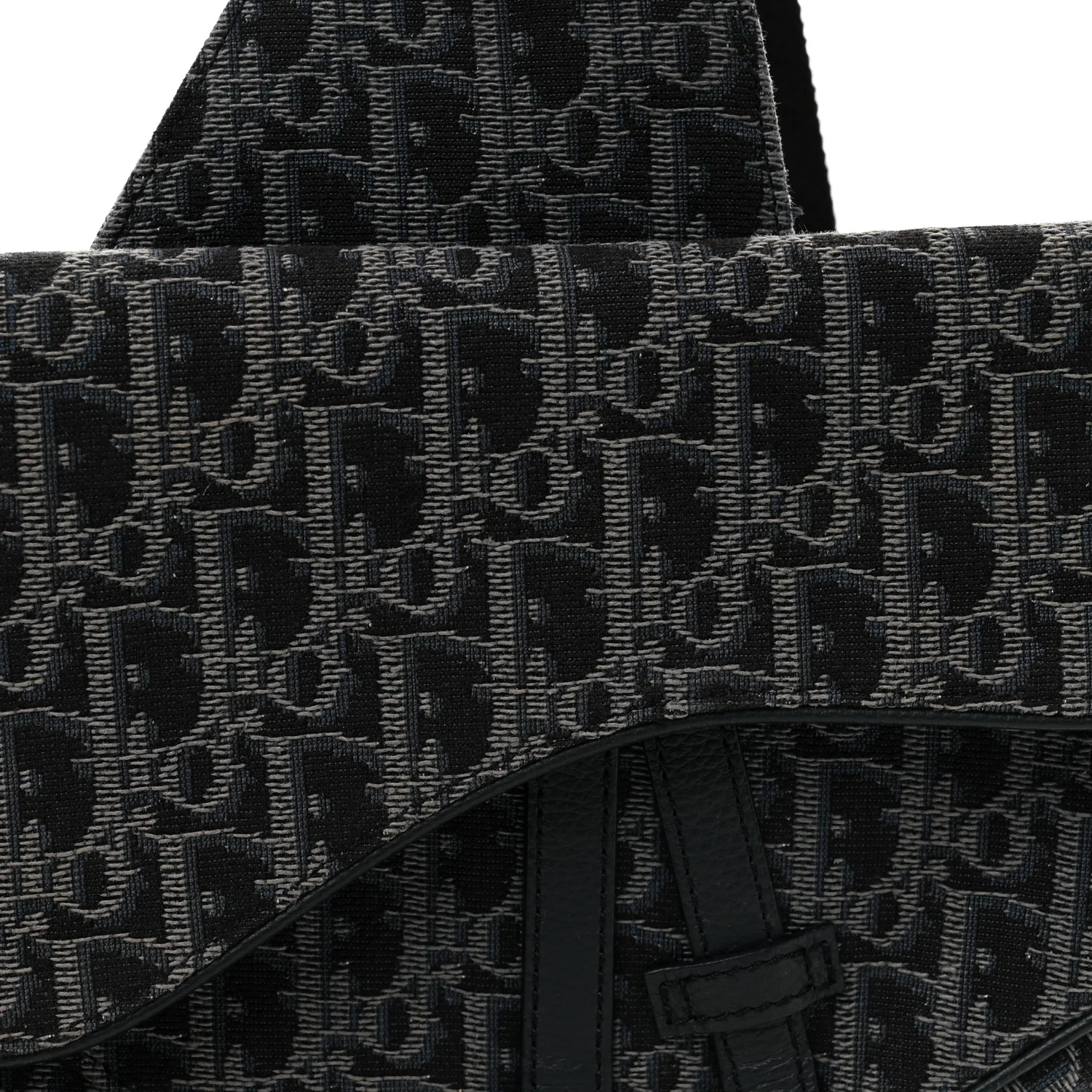 Oblique Mens Saddle Bag Black Blue - Image 7