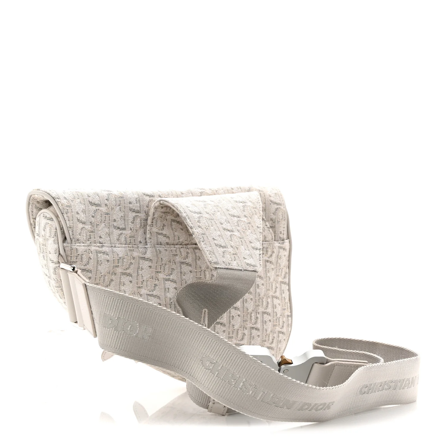 Oblique Mens Saddle Bag Grey - Image 3