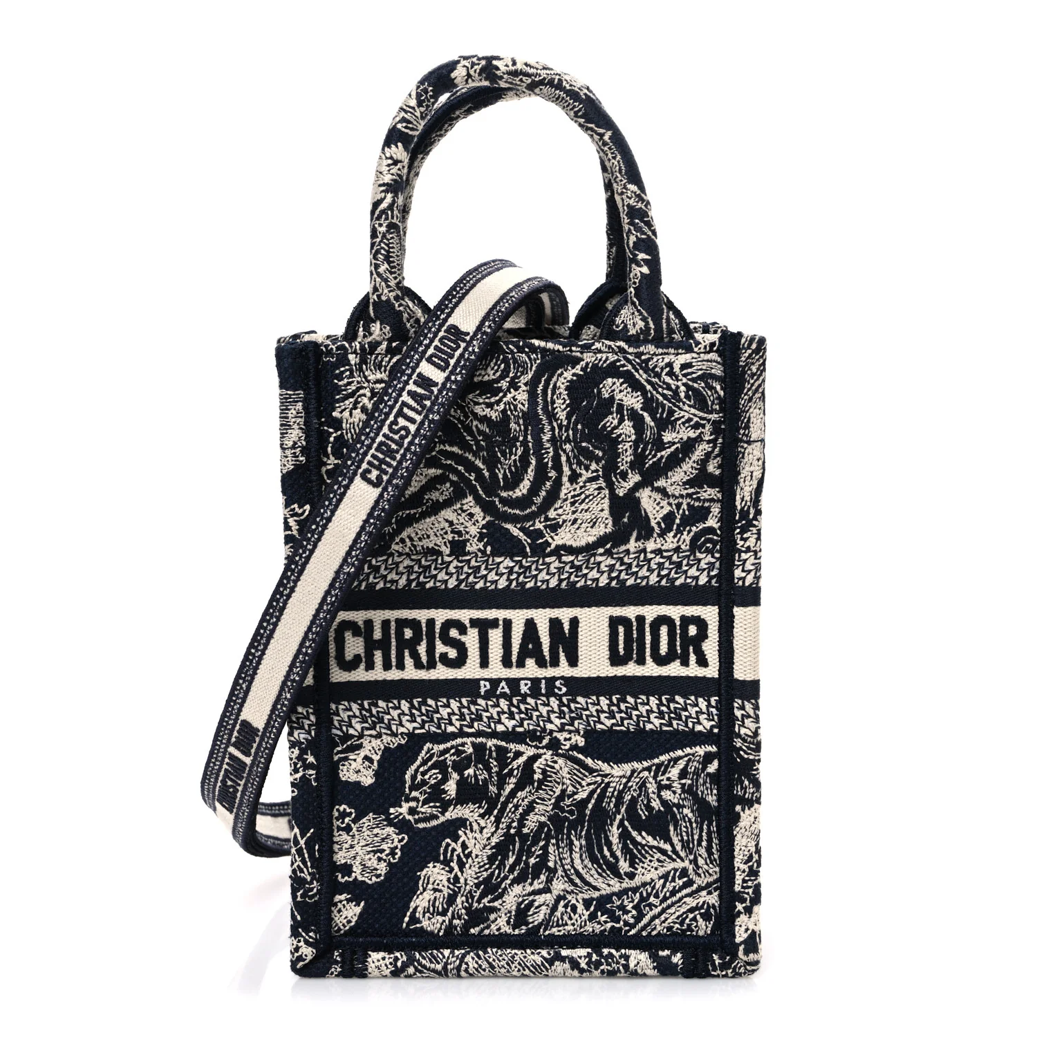Oblique Mini Book Tote Phone Bag Blue