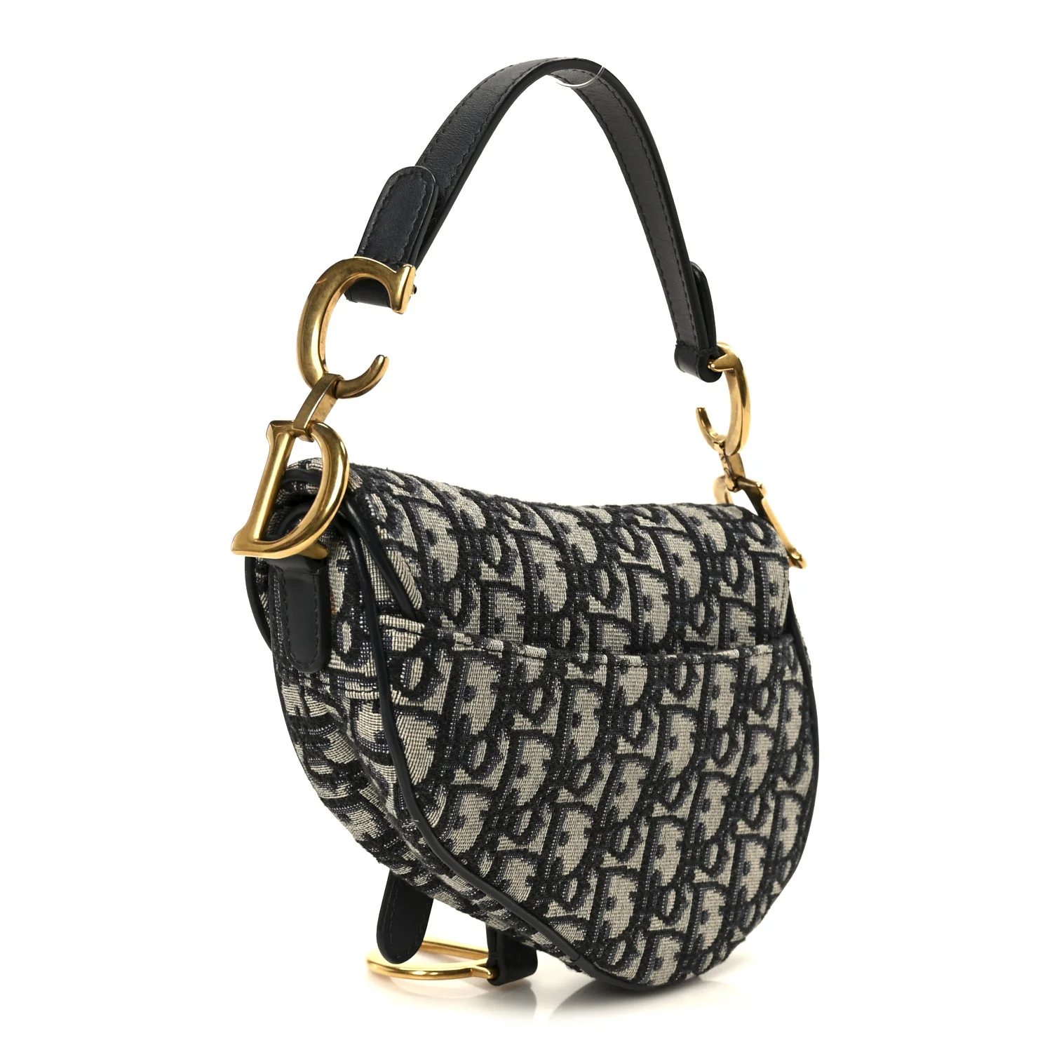 Oblique Mini Saddle Bag Blue - Image 3