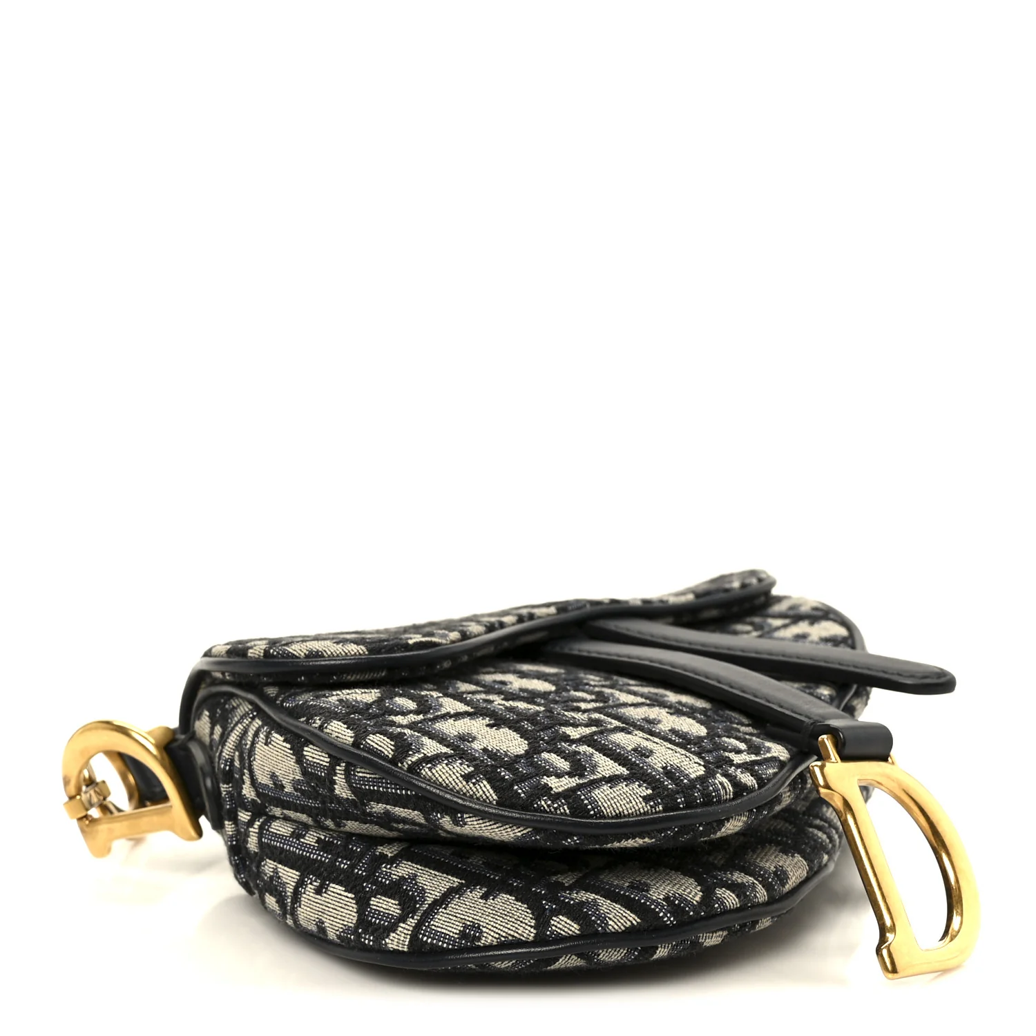 Oblique Mini Saddle Bag Blue - Image 4