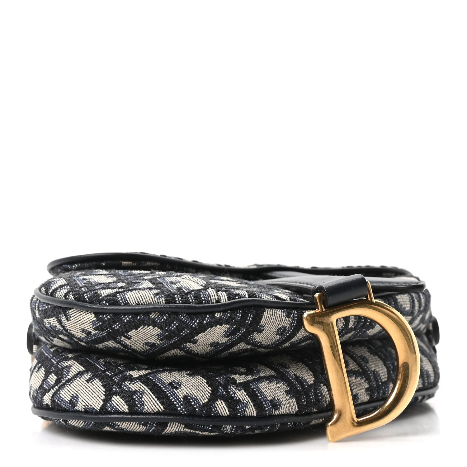 Oblique Mini Saddle Bag Blue - Image 4