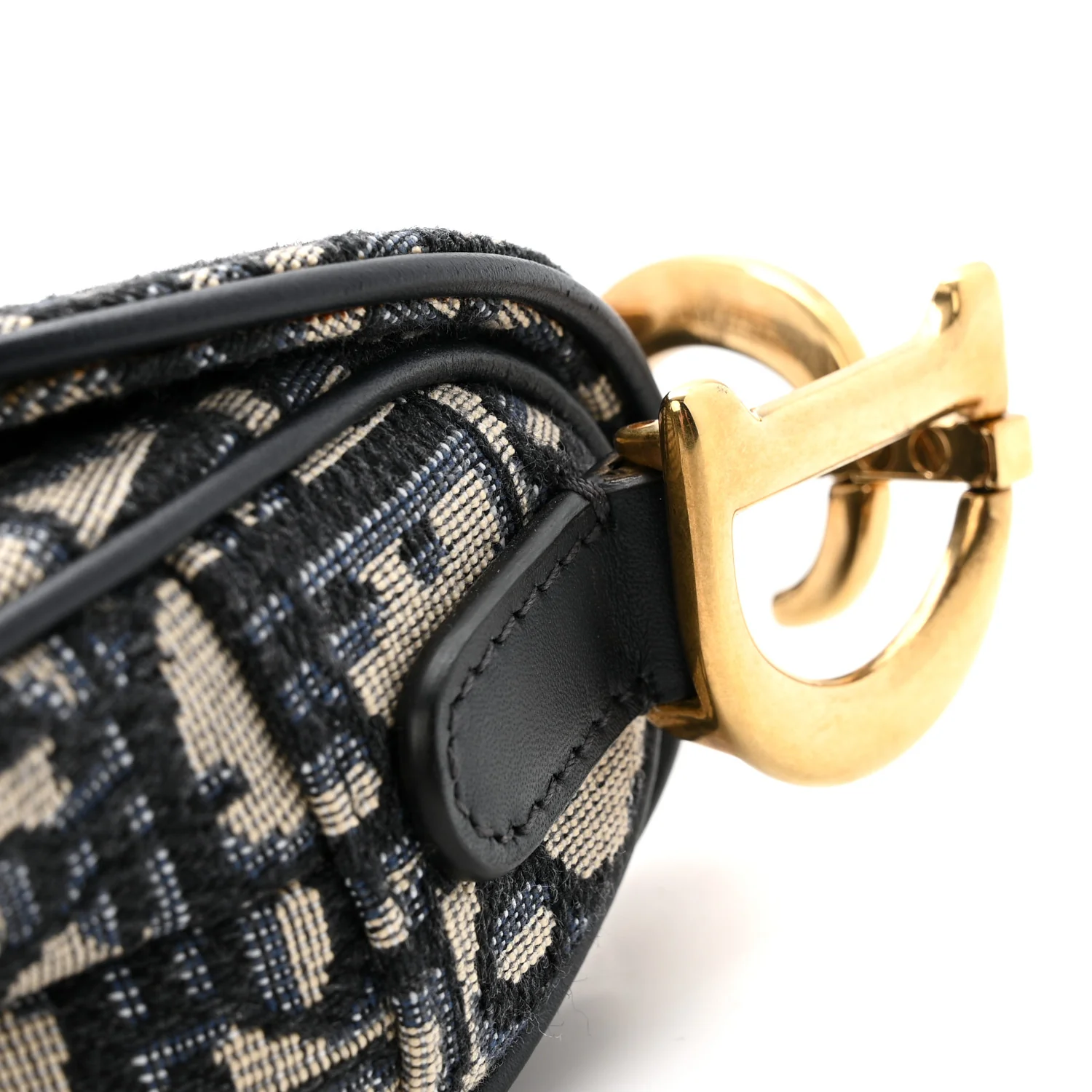 Oblique Mini Saddle Bag Blue - Image 13