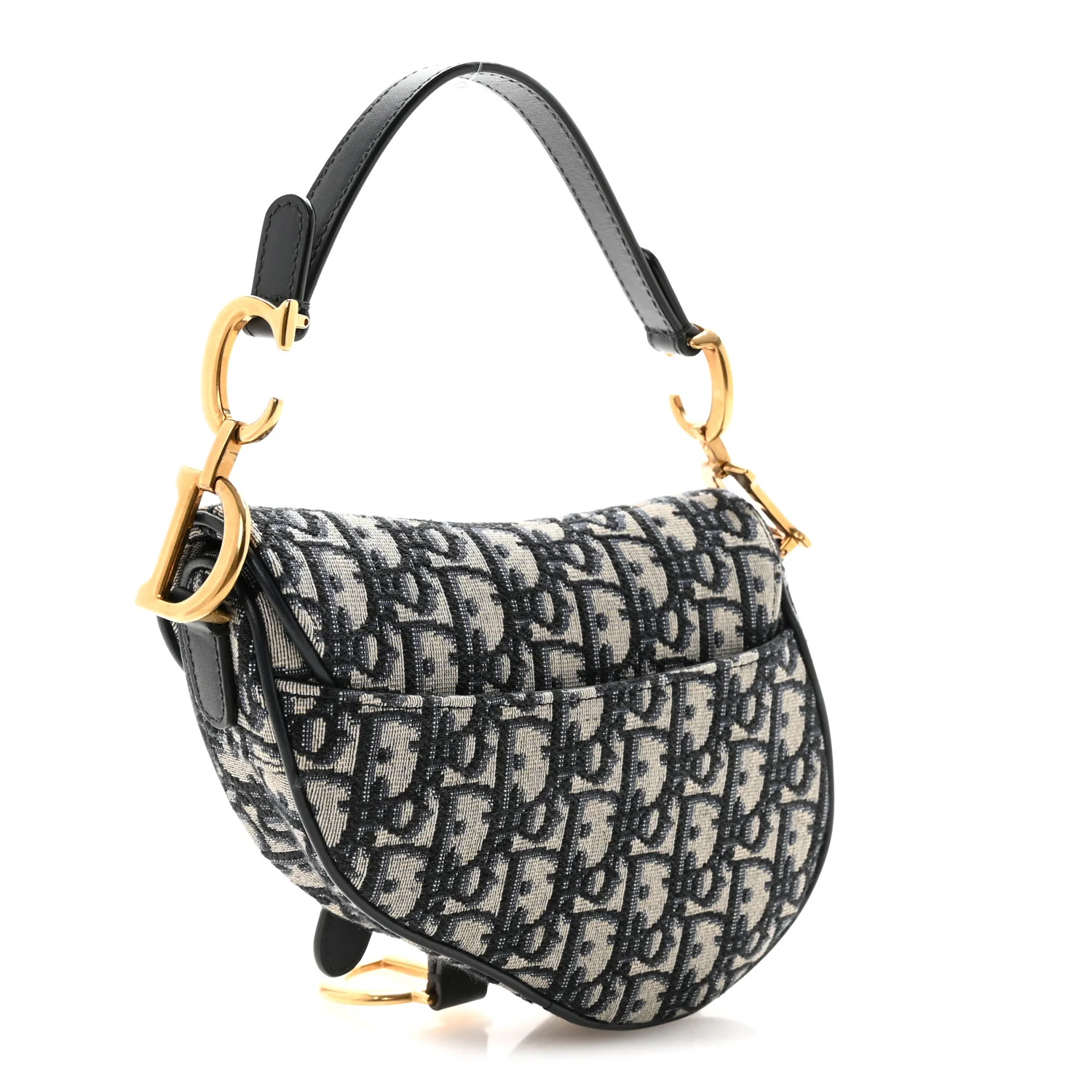 Oblique Mini Saddle Bag Blue - Image 2
