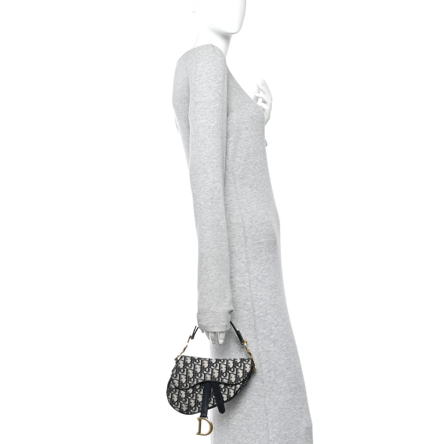 Oblique Mini Saddle Bag Blue - Image 2