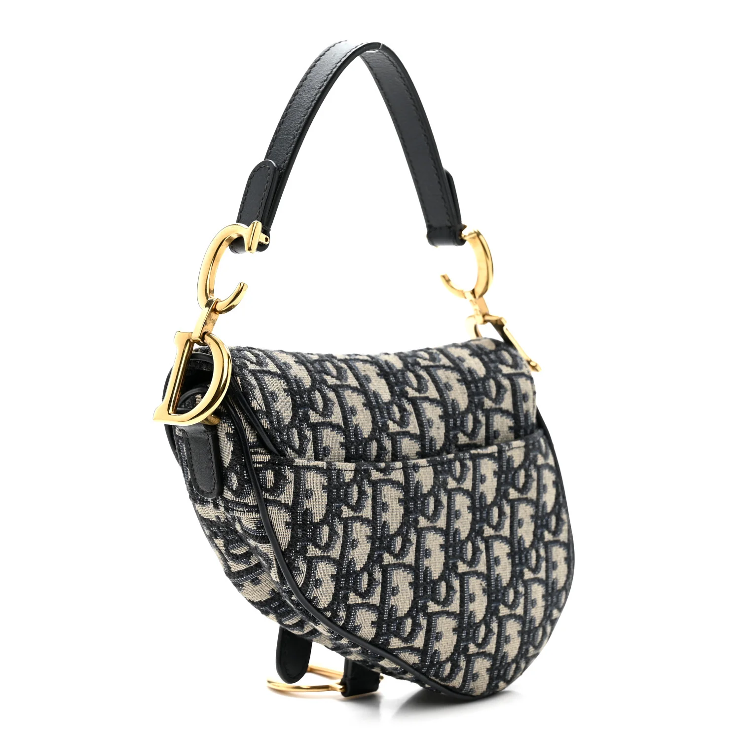 Oblique Mini Saddle Bag Blue - Image 3