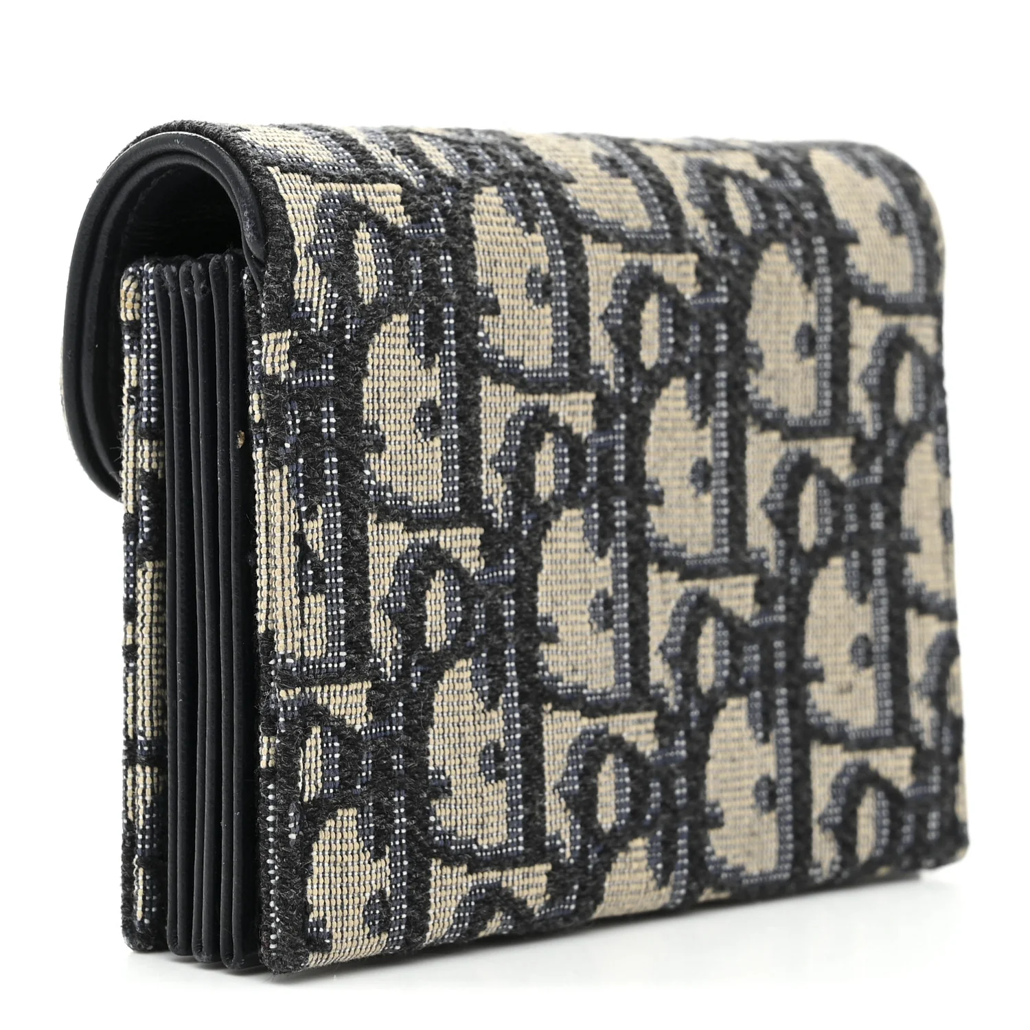 Oblique Saddle 5-Gusset Card Holder Blue - Image 3