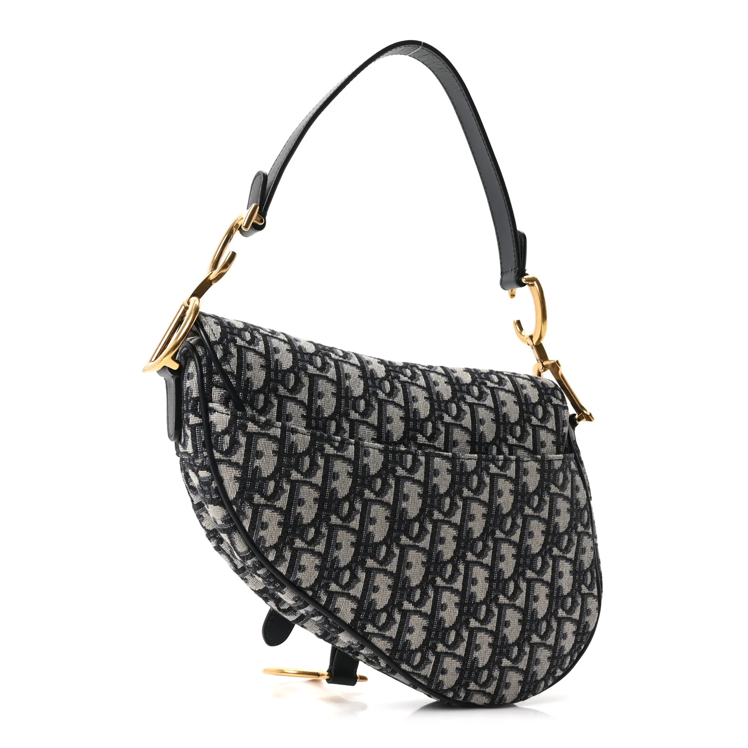 Oblique Saddle Bag Blue - Image 3