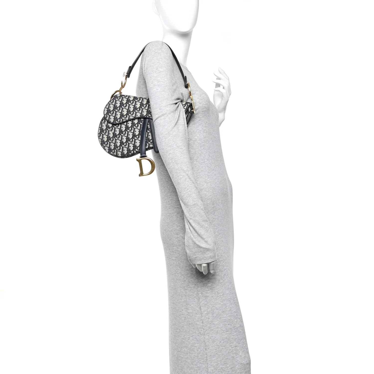 Oblique Saddle Bag Blue - Image 2