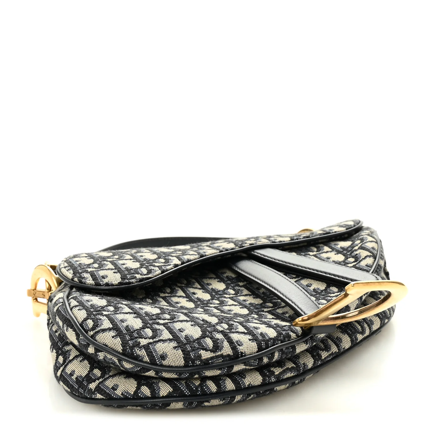 Oblique Saddle Bag Blue - Image 4