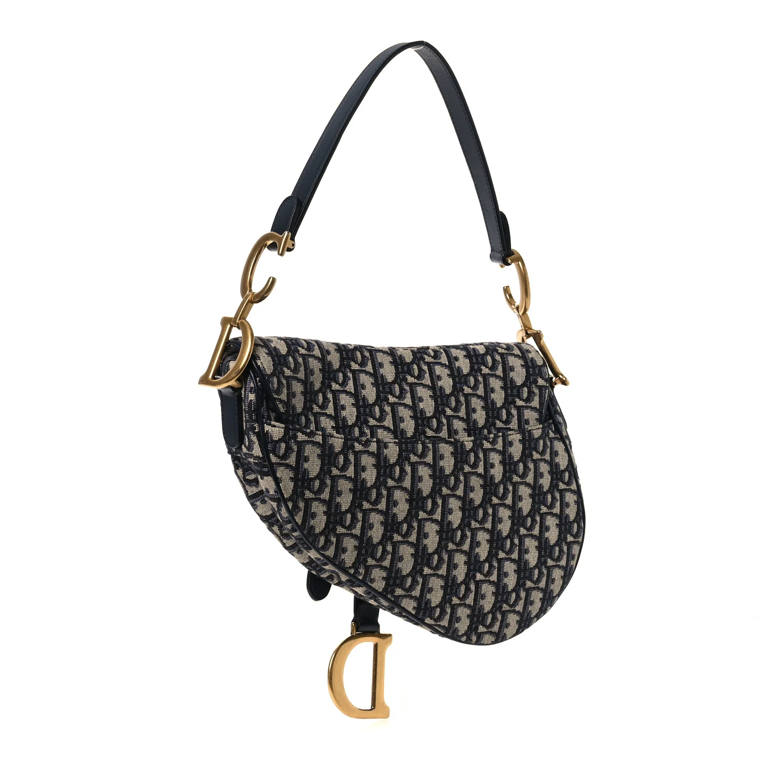 Oblique Saddle Bag Blue - Image 3
