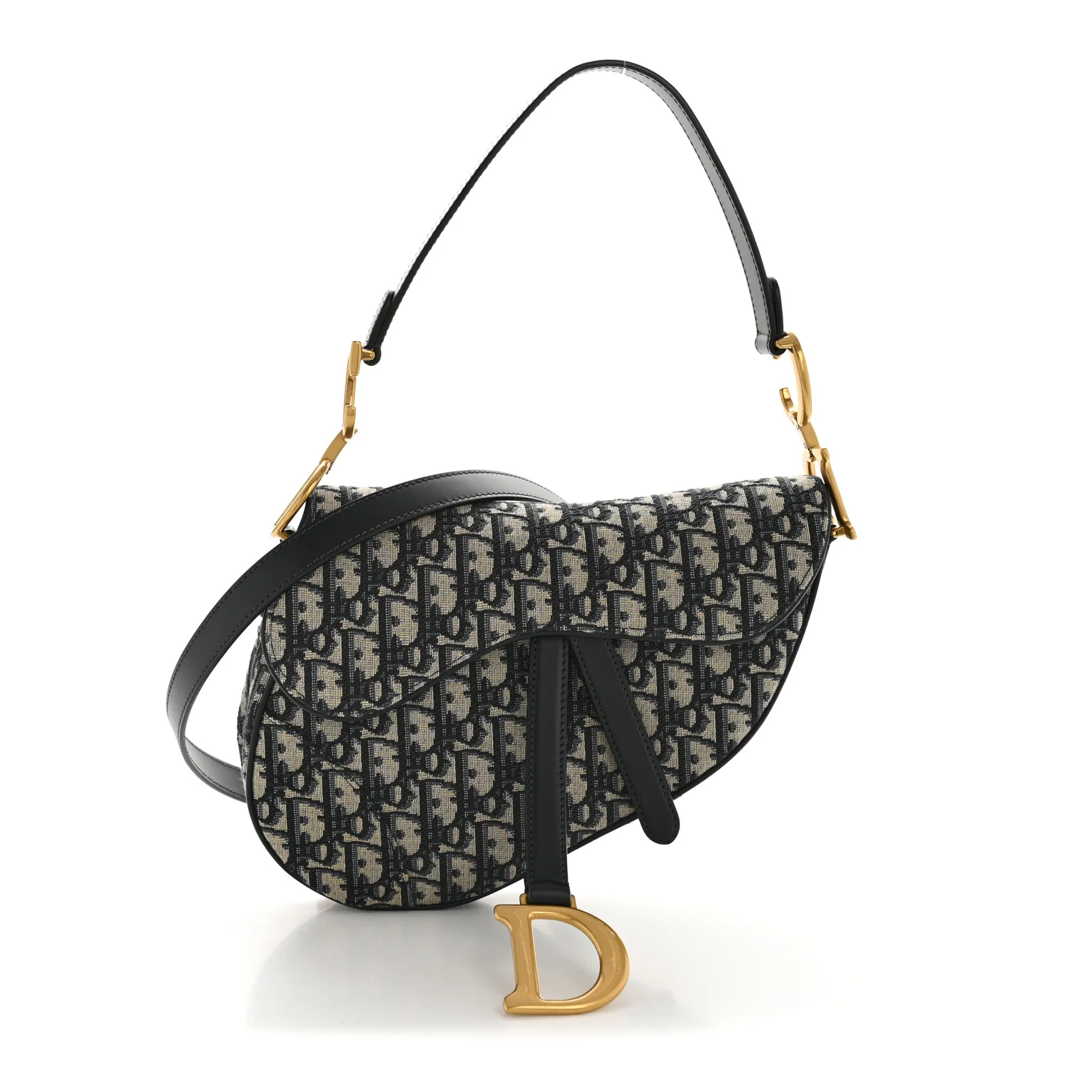 Oblique Saddle Bag With Strap Blue