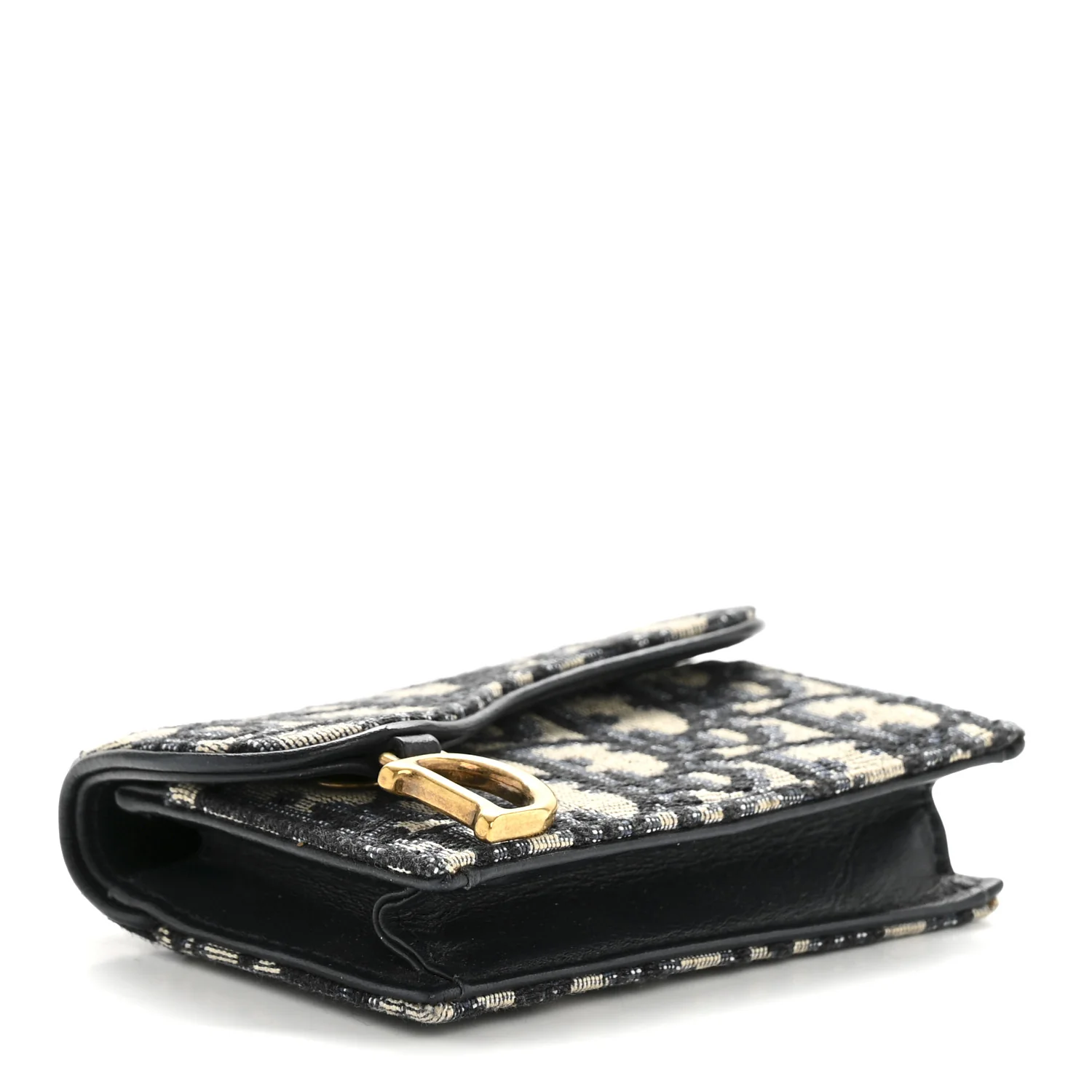 Oblique Saddle Card Holder Blue - Image 4