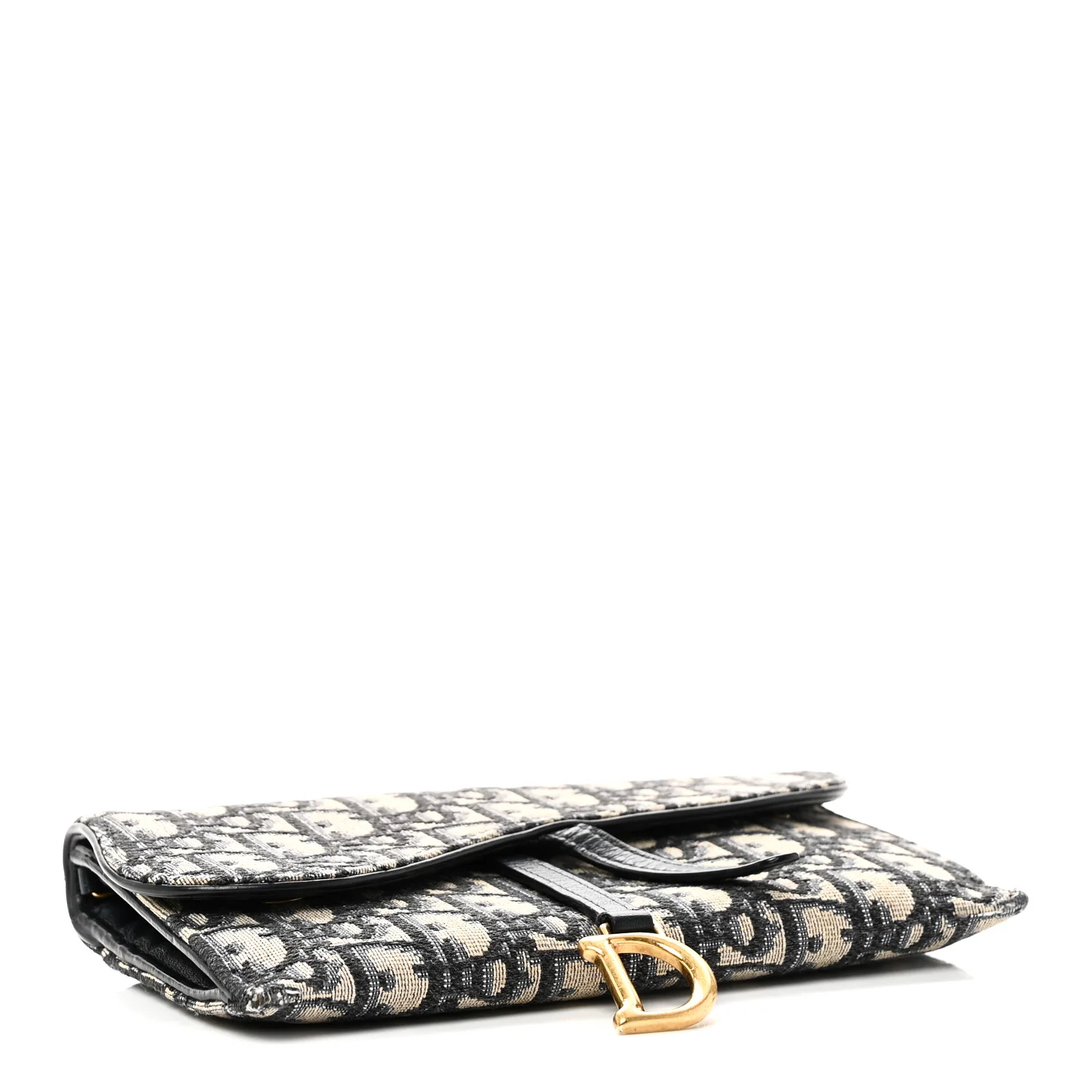 Oblique Saddle Chain Long Wallet Blue - Image 5