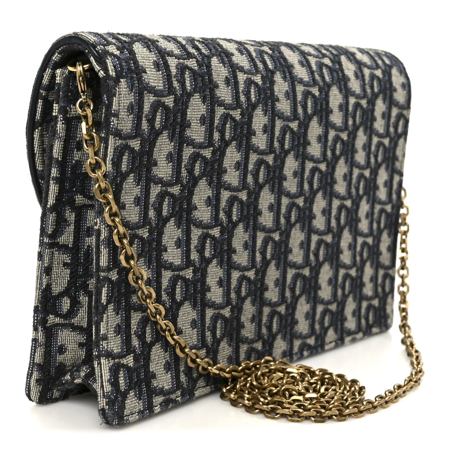 Oblique Saddle Chain Pouch Blue - Image 3