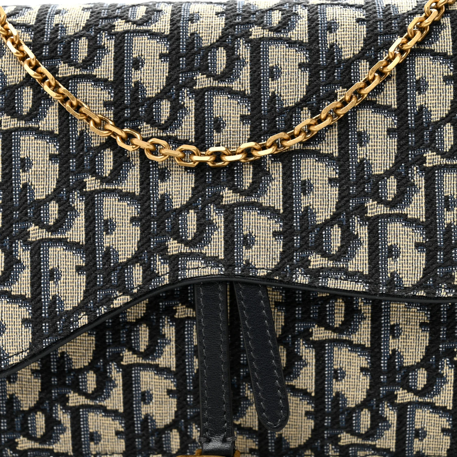 Oblique Saddle Chain Pouch Blue - Image 8