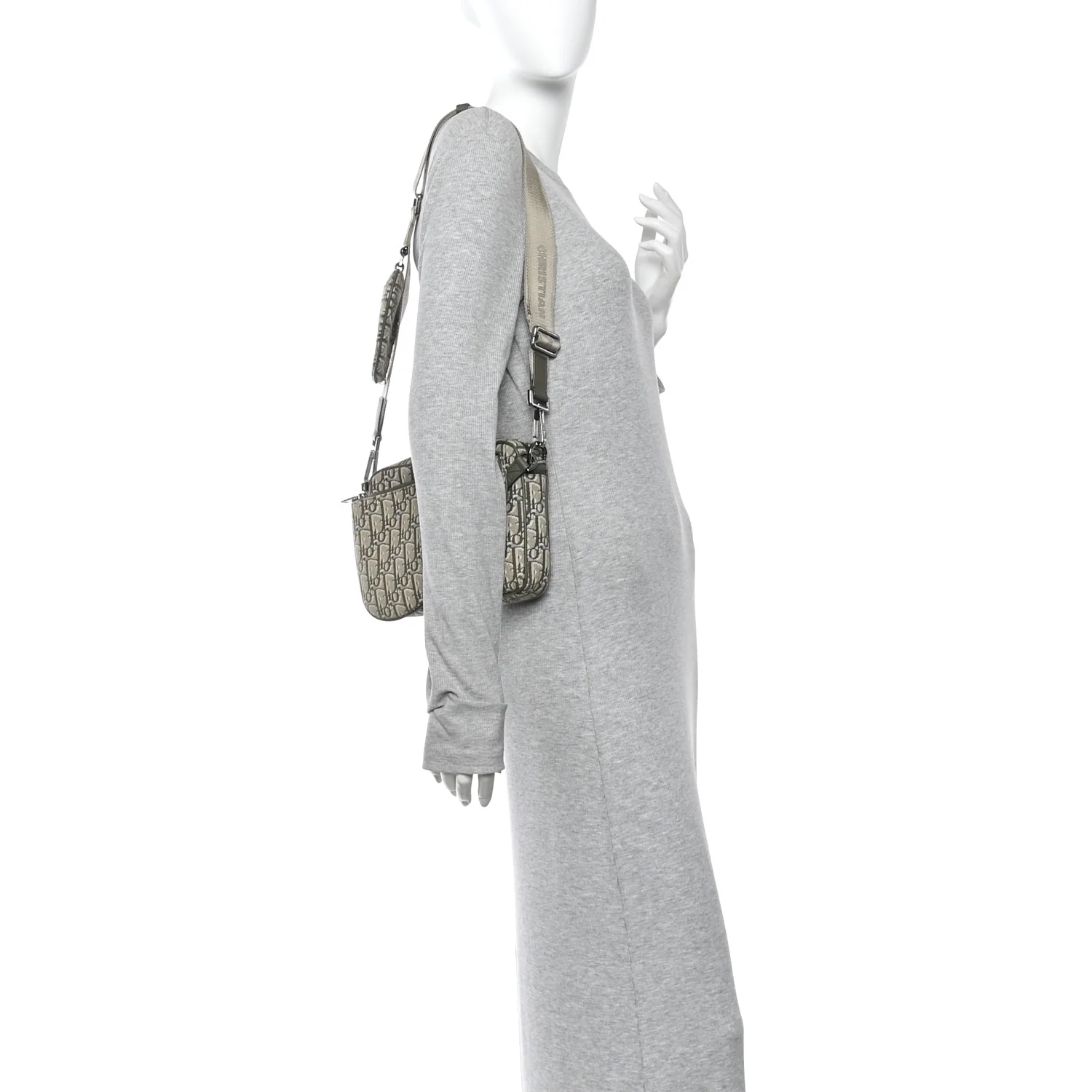 Oblique Saddle Triple Pouch Green - Image 2