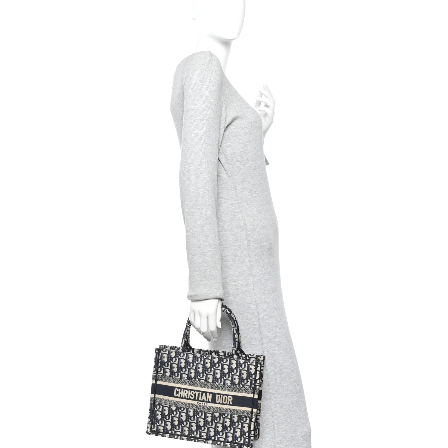 Oblique Small Book Tote Blue Multicolor - Image 2