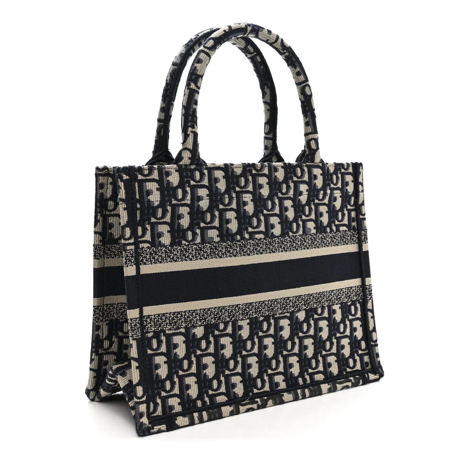 Oblique Small Book Tote Blue Multicolor - Image 3