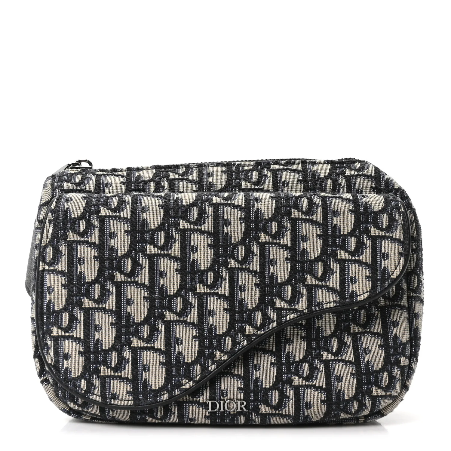Oblique World Tour Saddle Belt Bag Beige Black