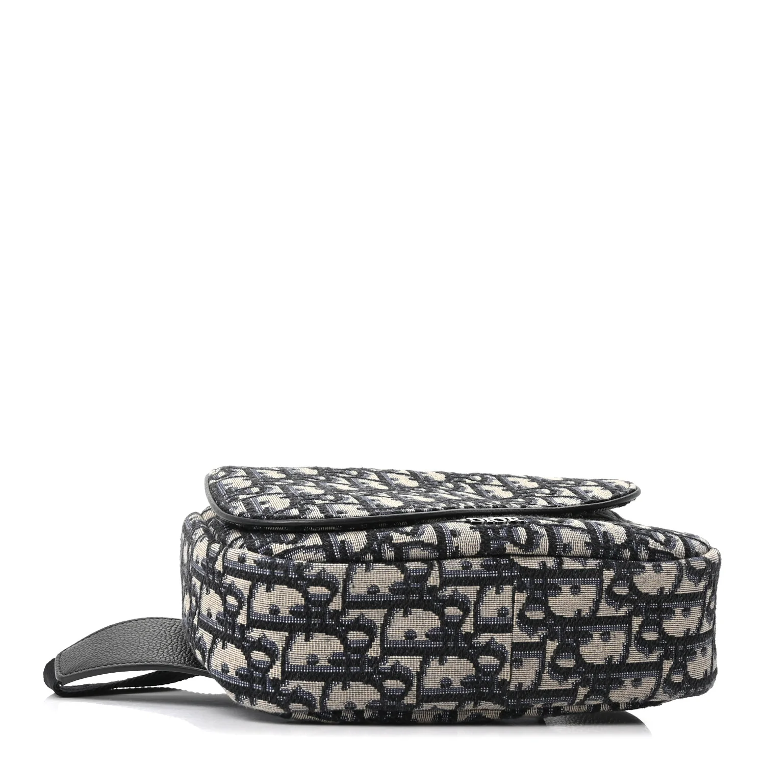 Oblique World Tour Saddle Belt Bag Beige Black - Image 3