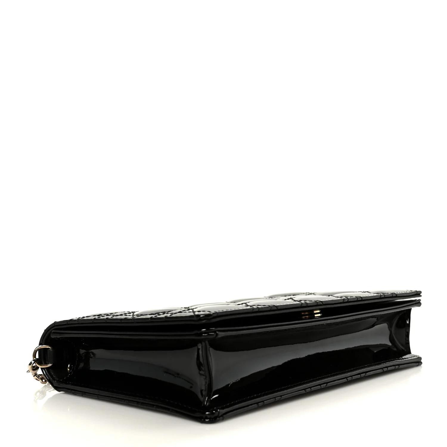 Patent Cannage Lady Dior Convertible Clutch Black - Image 5