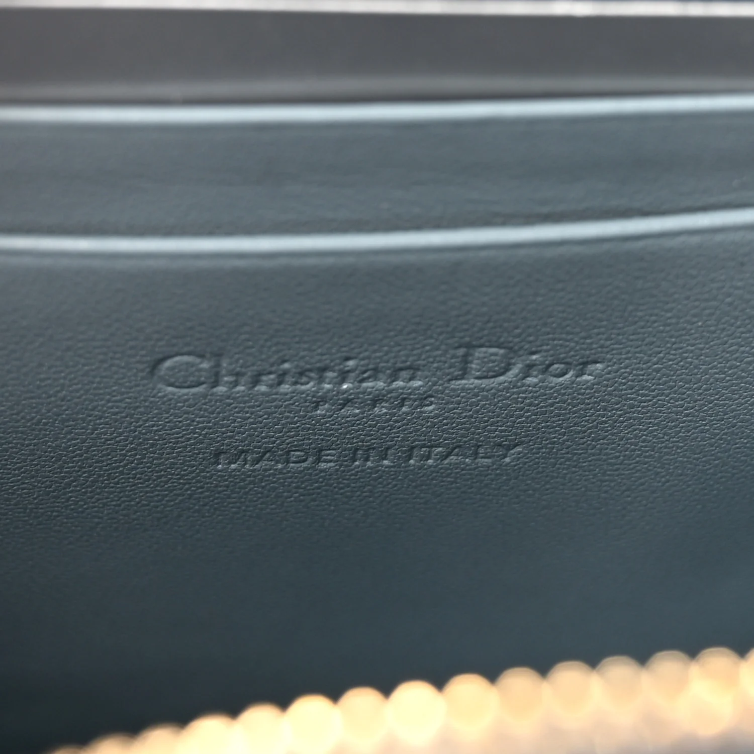 Patent Cannage Lady Dior Phone Holder Bracing Blue - Image 6