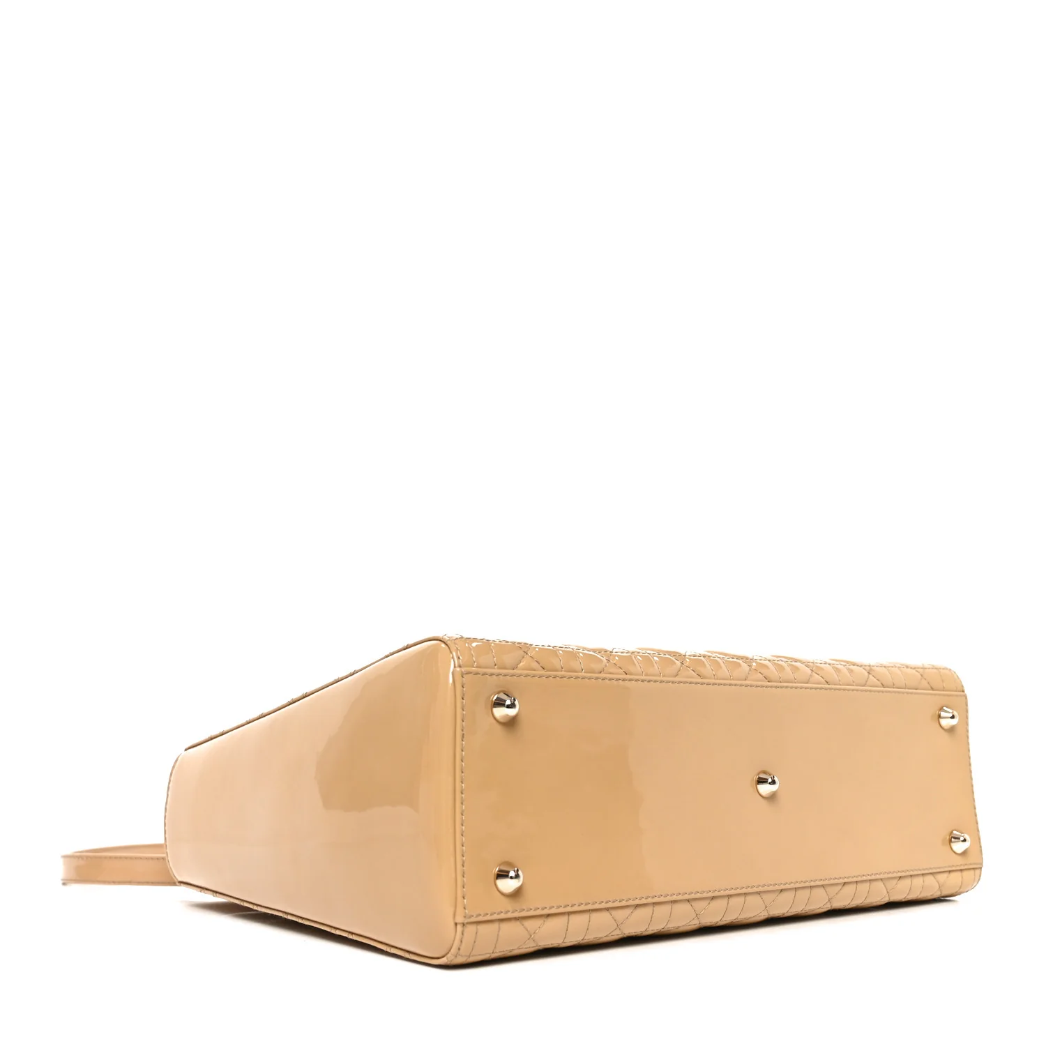 Patent Cannage Large Lady Dior Beige - Image 4
