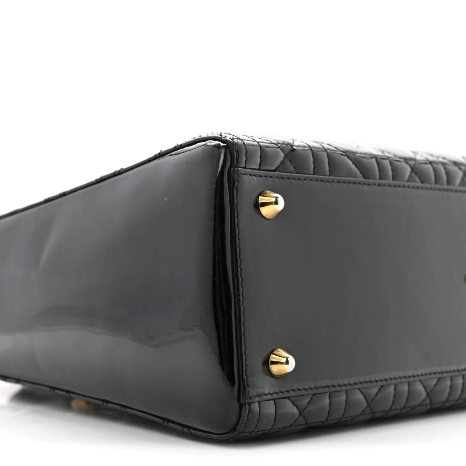 Patent Cannage Large Lady Dior Black - Image 9