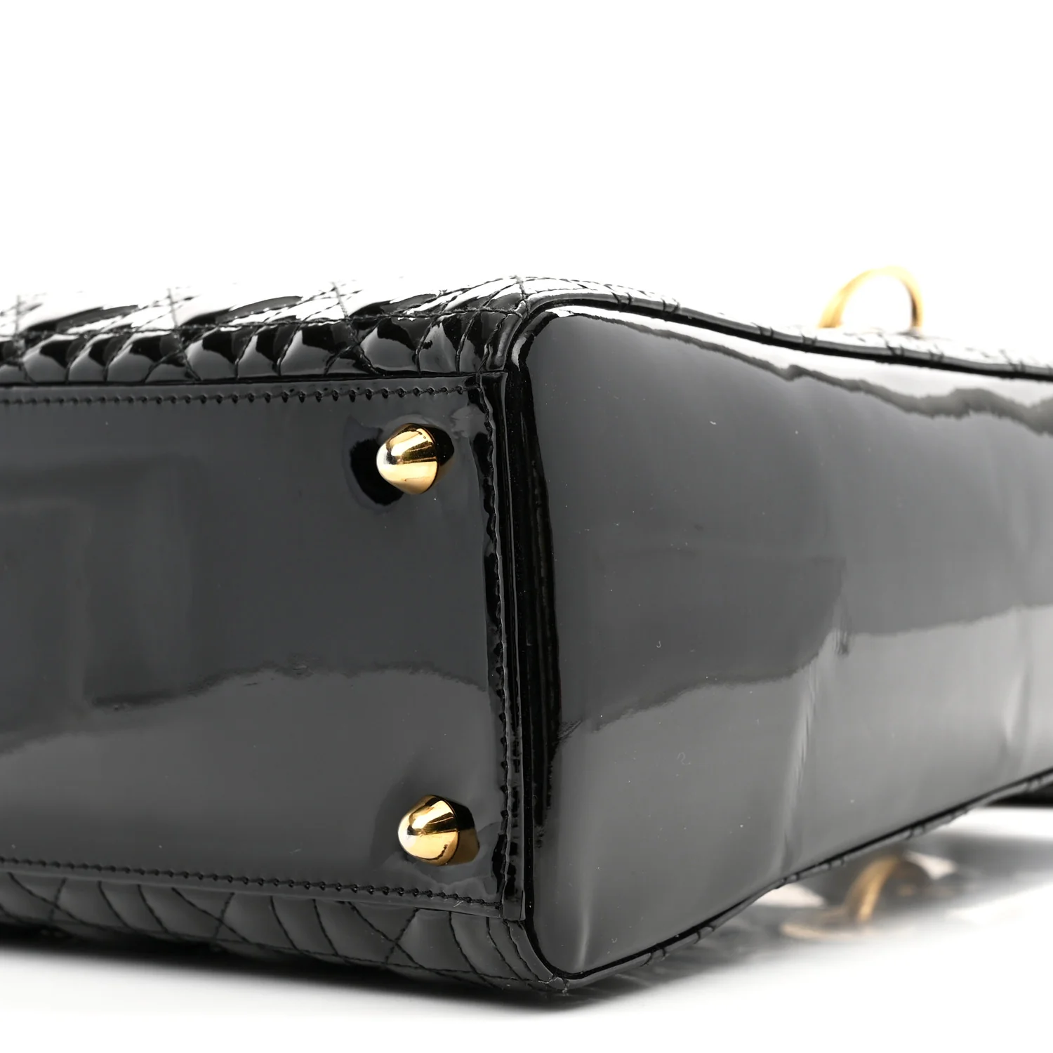 Patent Cannage Large Lady Dior Black - Image 10