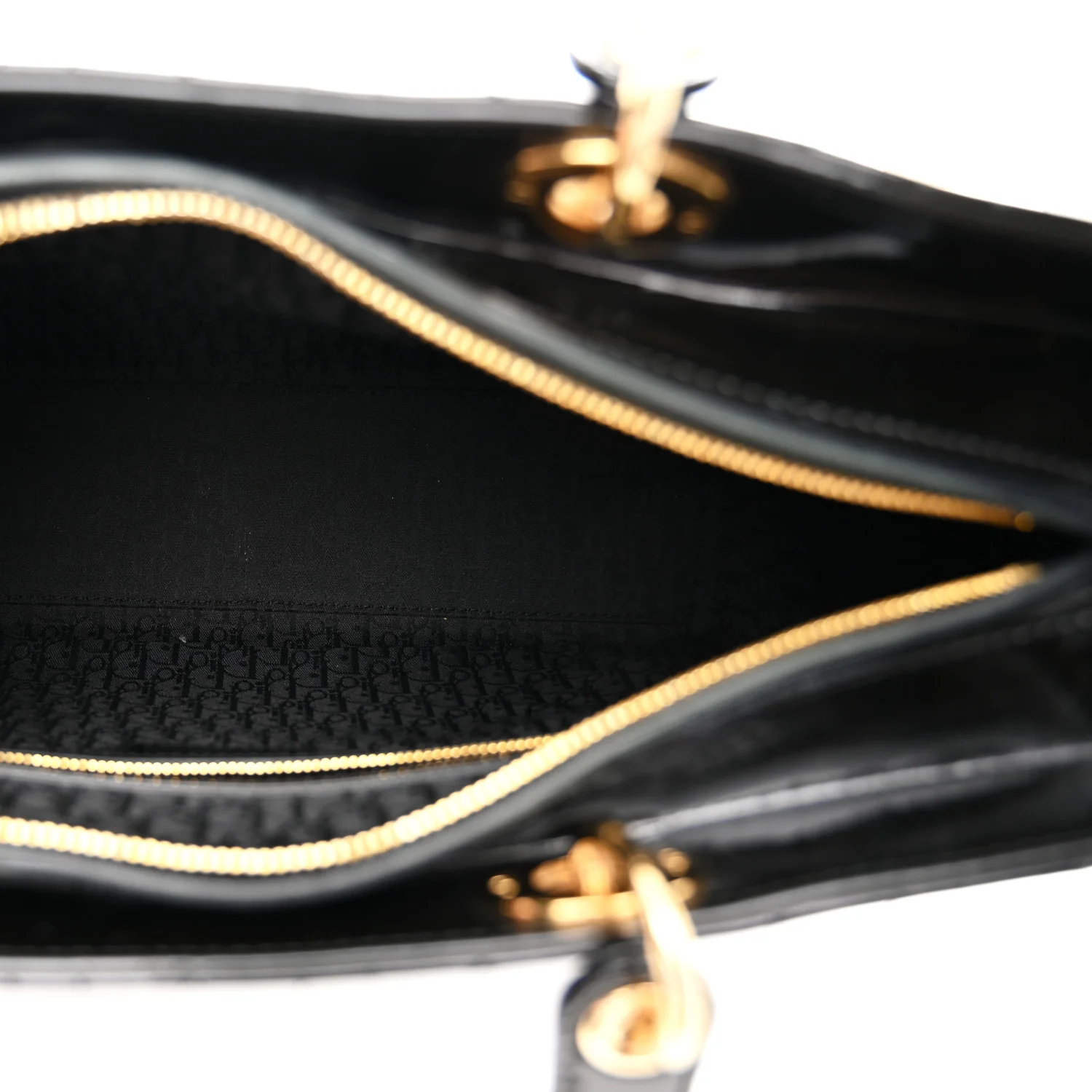 Patent Cannage Large Lady Dior Black - Image 5